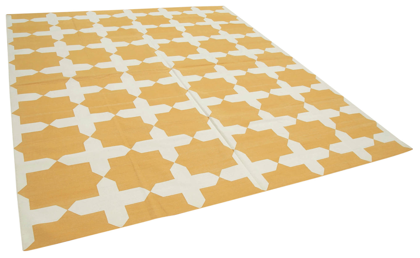 8x10 Yellow Dhurrie Rug - 32592