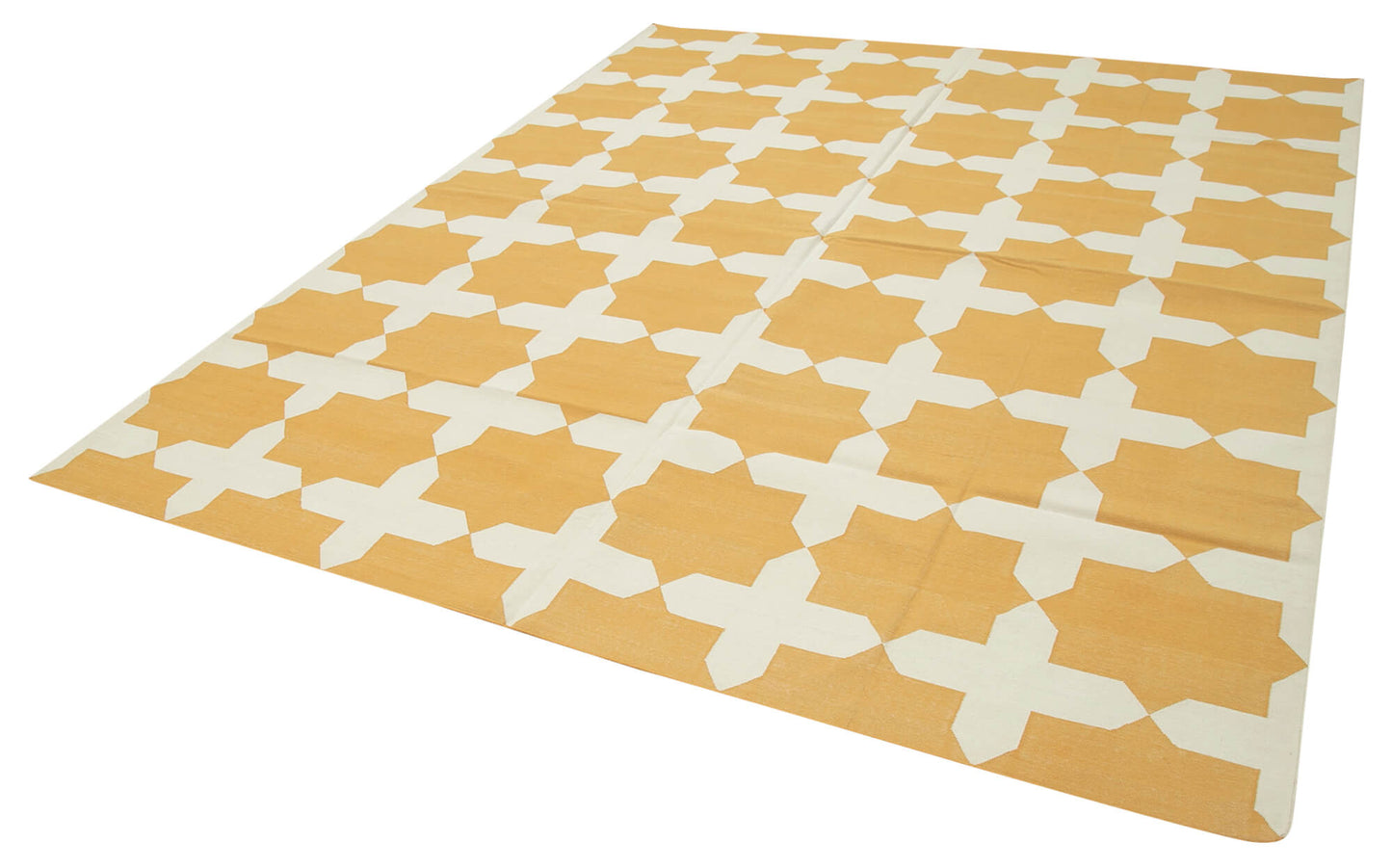 8x10 Yellow Dhurrie Rug - 32592