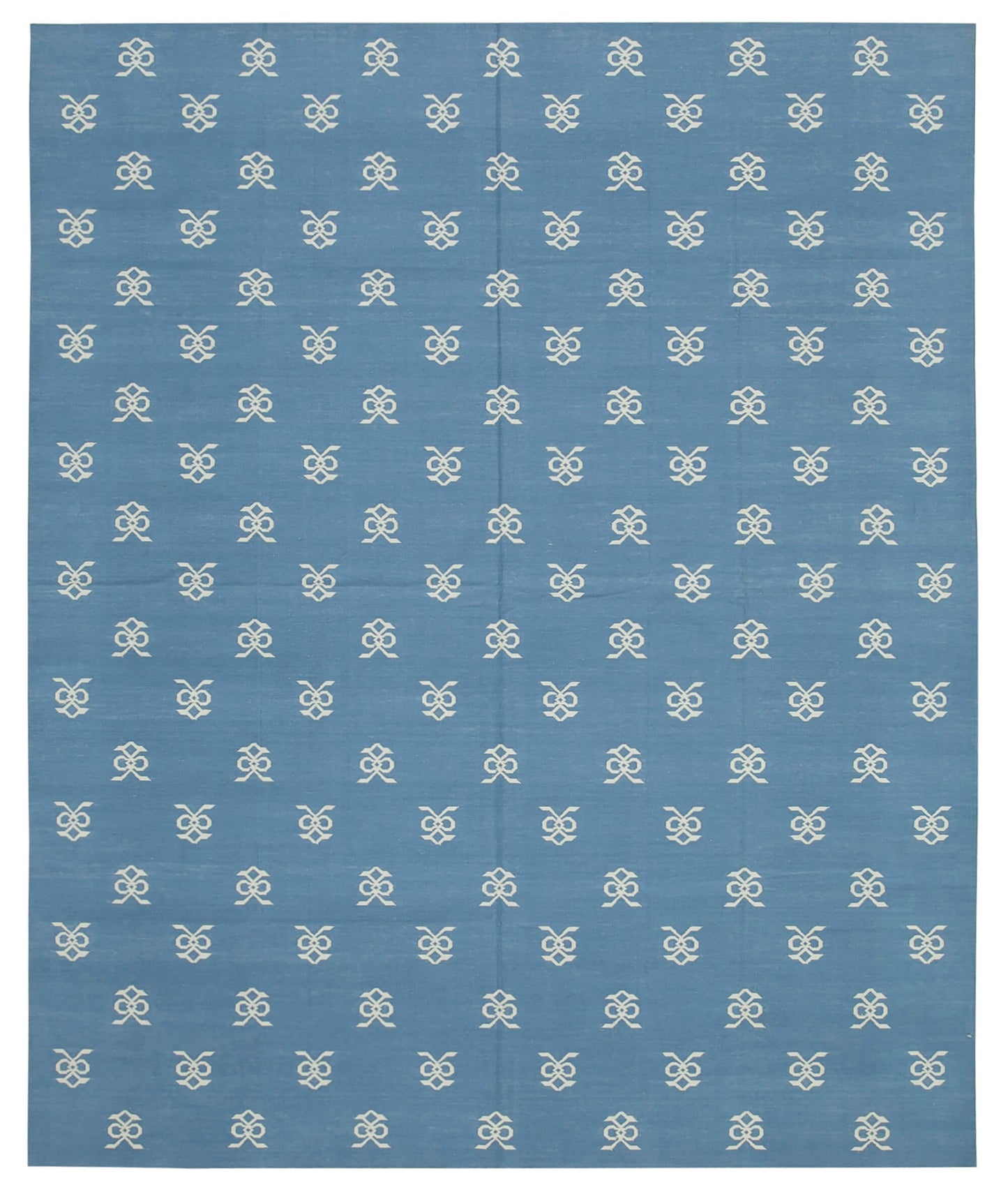 8x10 Blue Dhurrie Rug - 32593