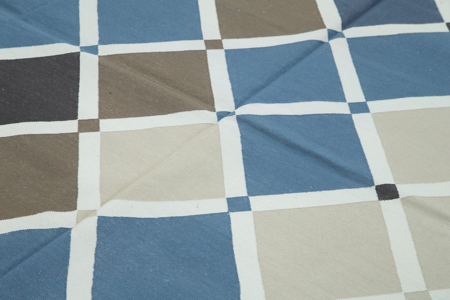 8x10 Blue Dhurrie Rug - 32635