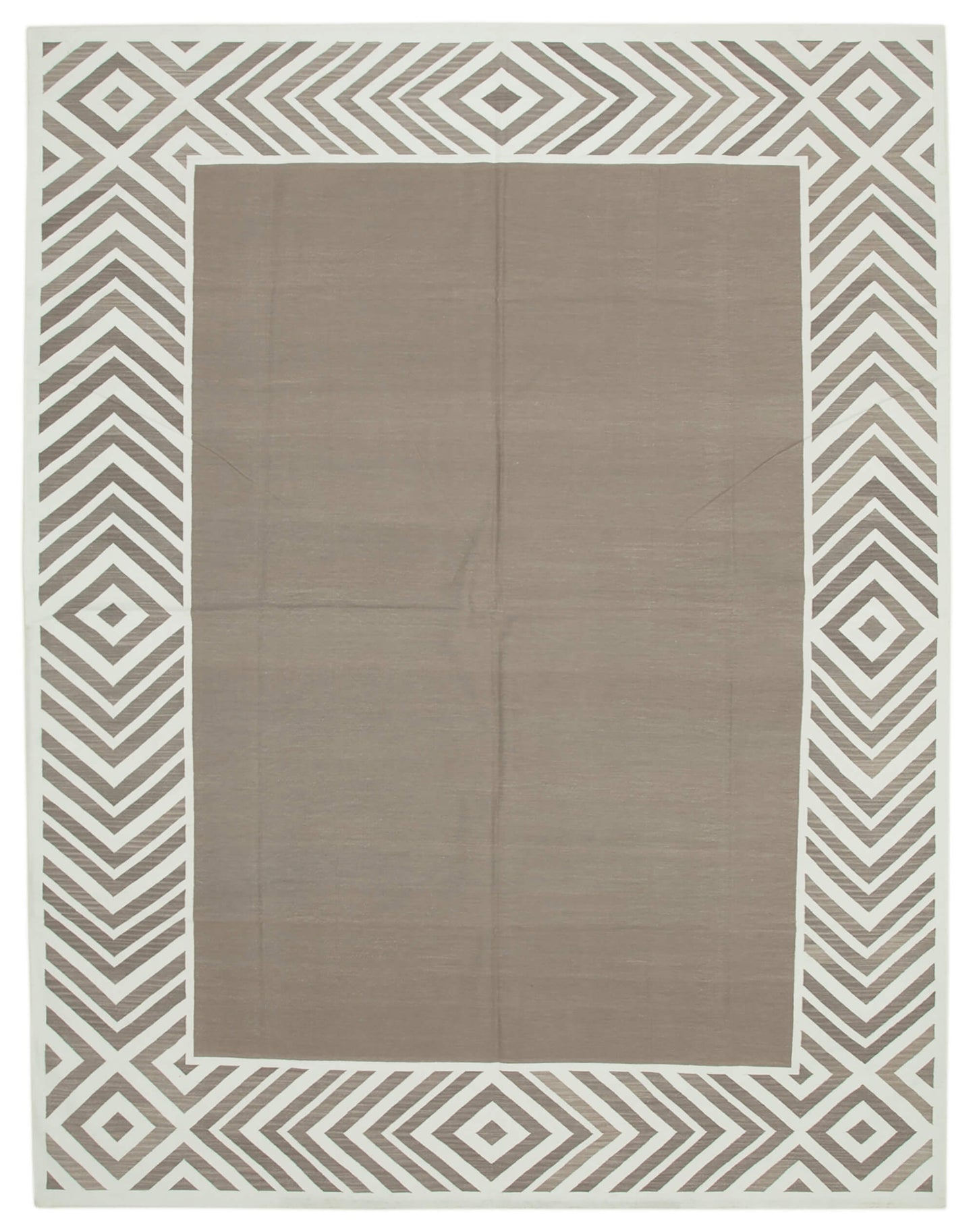 9x12 Brown Dhurrie Rug - 32650