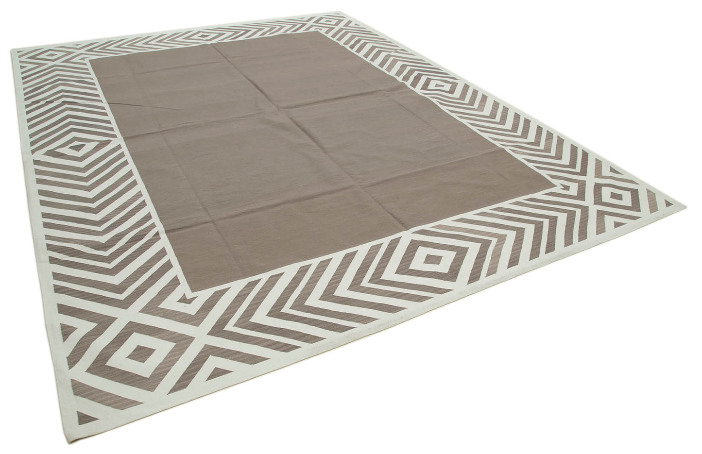 9x12 Brown Dhurrie Rug - 32650