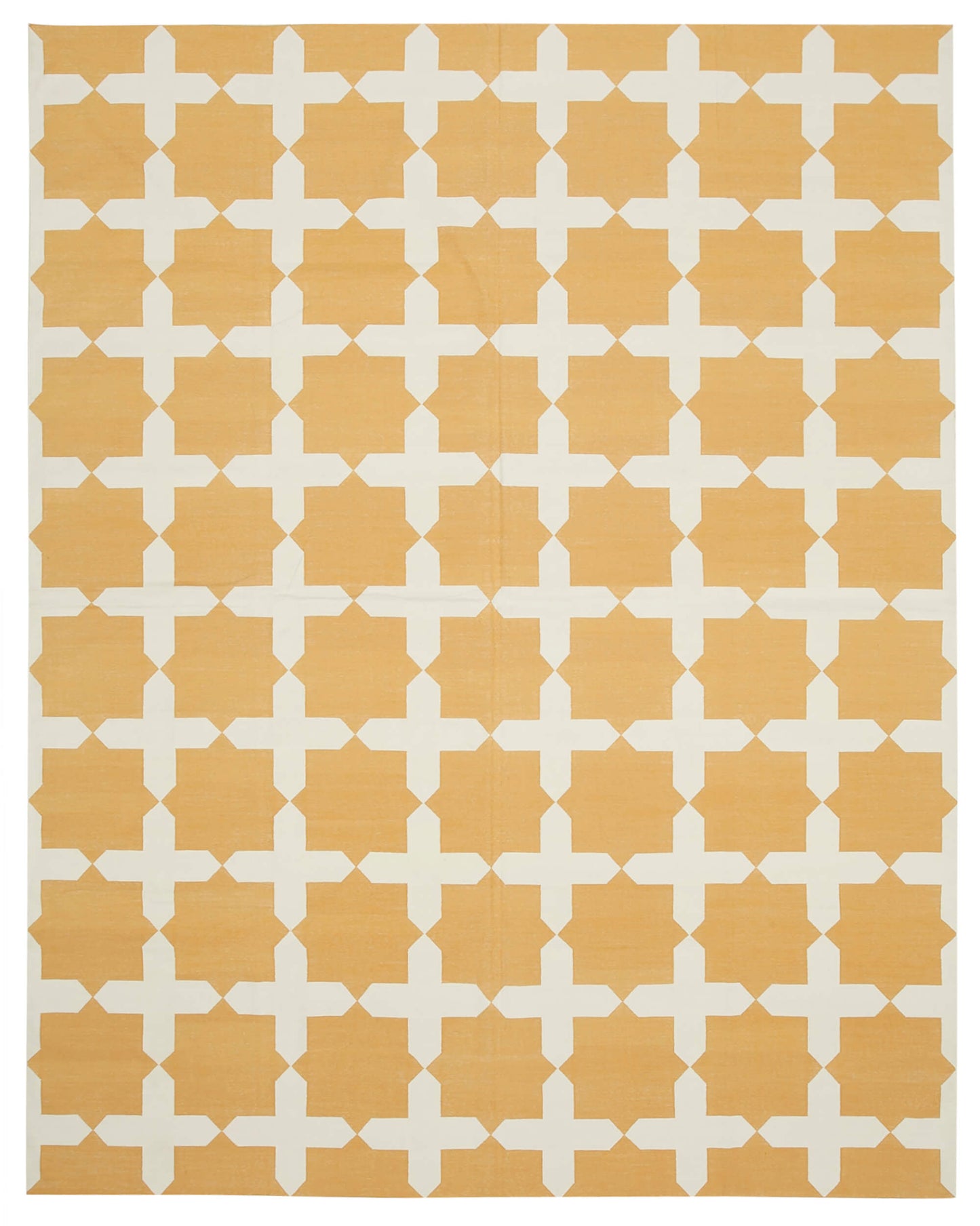 9x12 Yellow Dhurrie Rug - 32684
