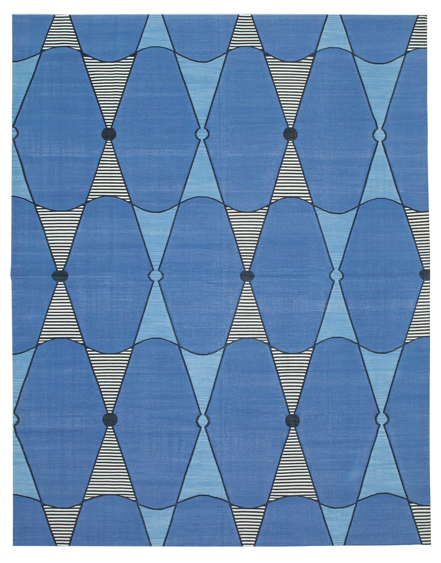 9x12 Blue Dhurrie Rug - 32693