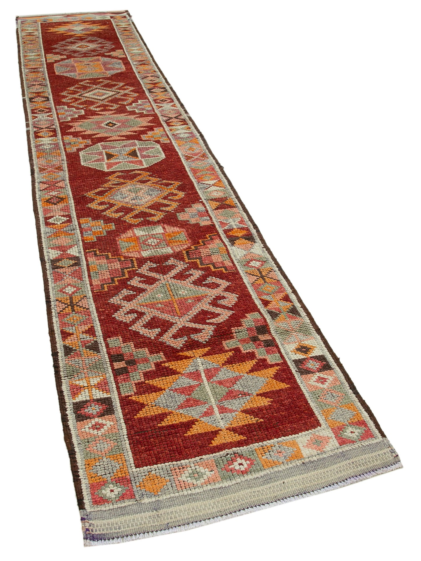 3x13 Red Boho Runner Rugs - 32769