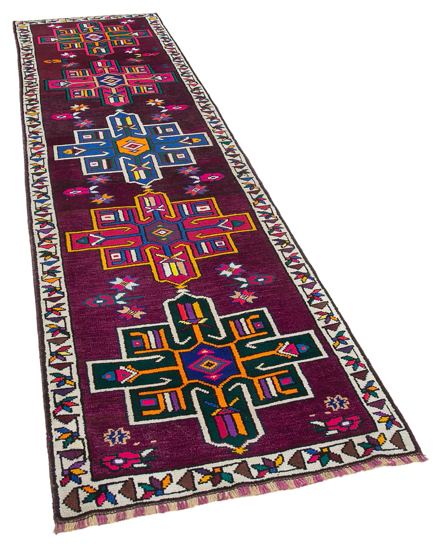 3x11 Multicolor Boho Runner Rugs - 32809
