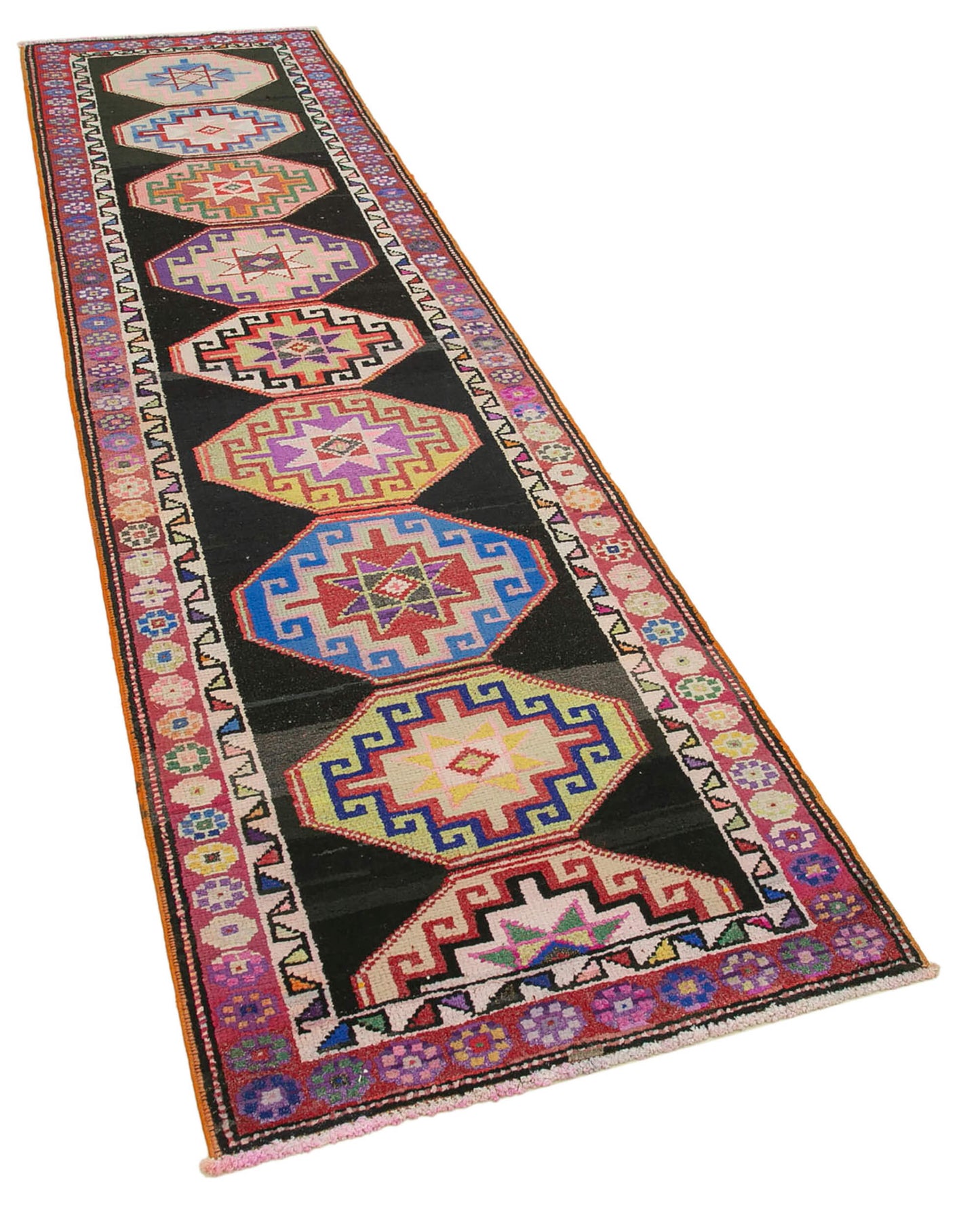 3x11 Multicolor Boho Runner Rugs - 32847