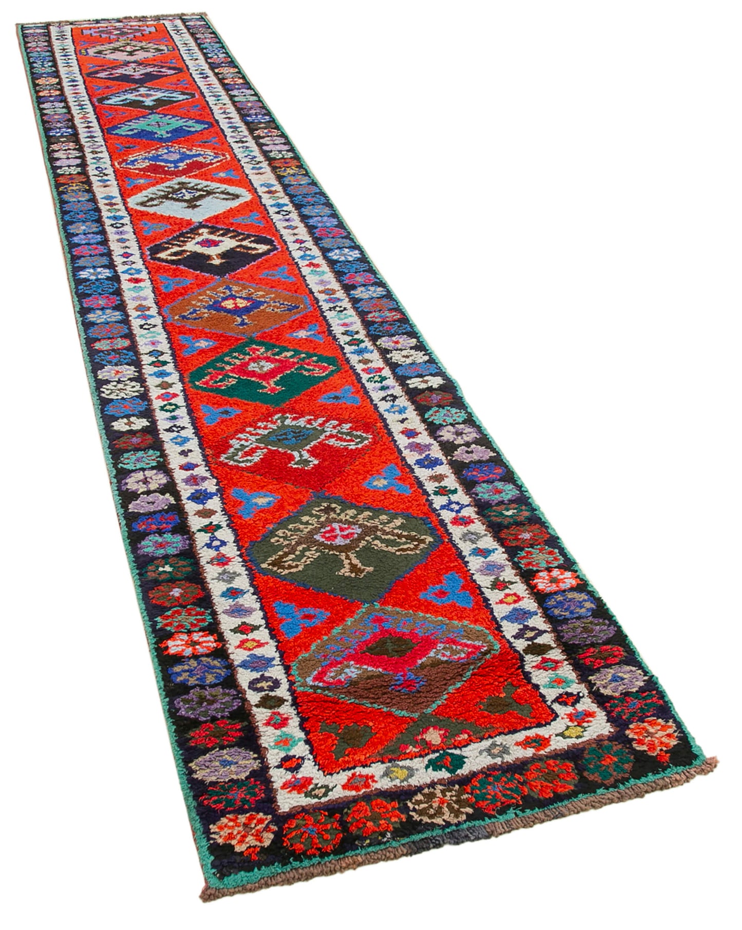 3x13 Red Boho Runner Rugs - 32871
