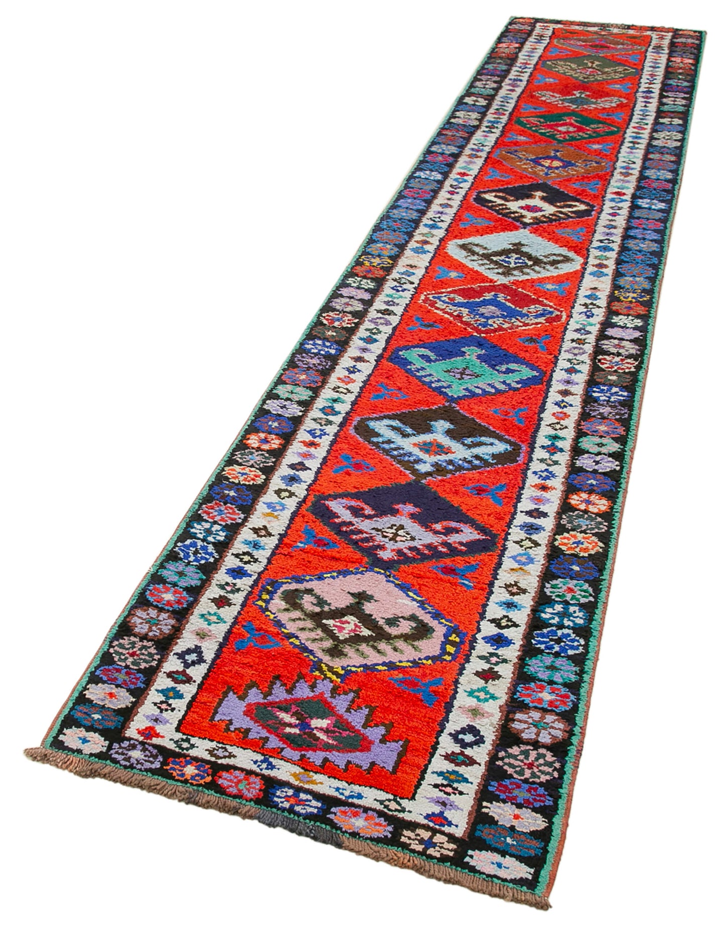 3x13 Red Boho Runner Rugs - 32871