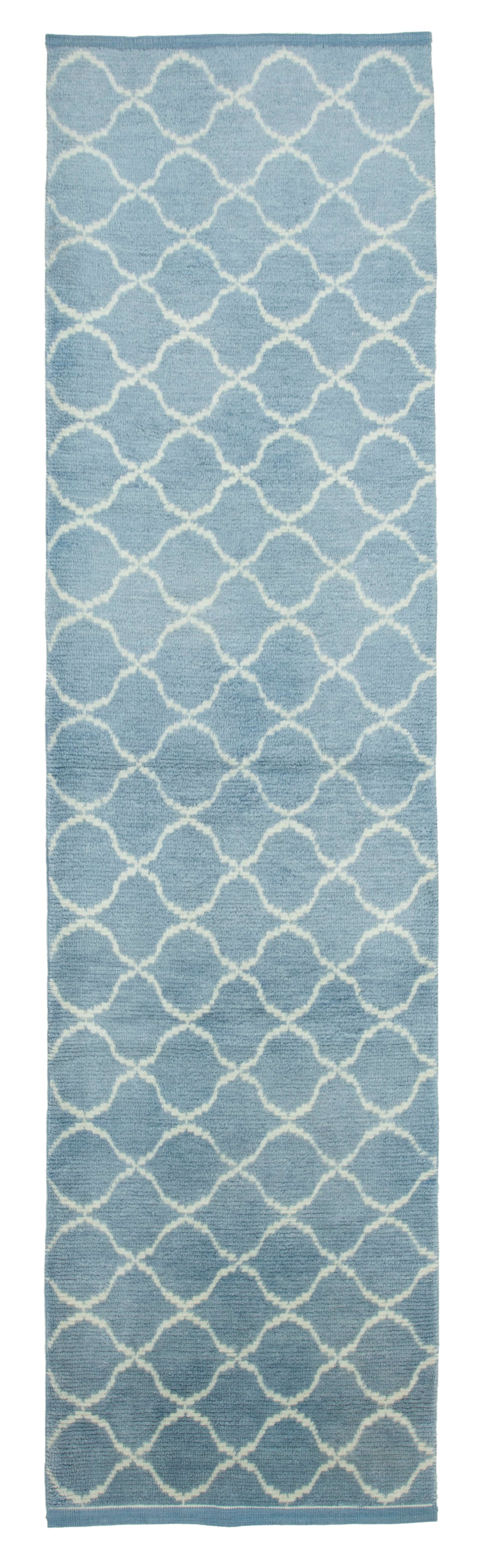 3x12 Blue Moroccan Runner Rug - 33043