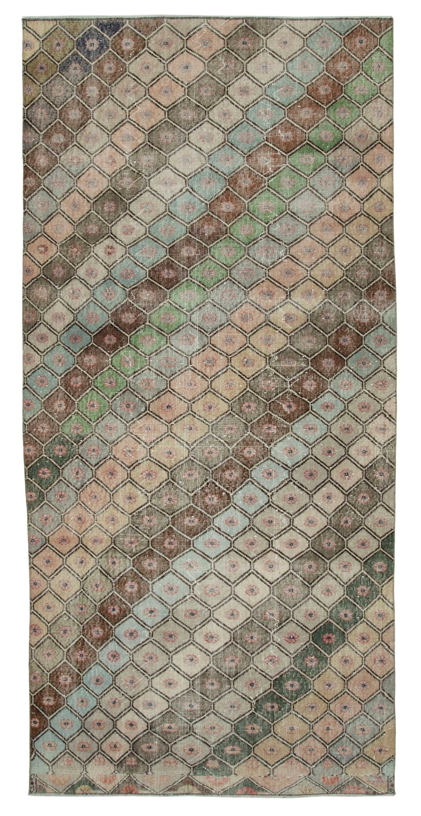 5x10 Multicolor Bohemian Runner Rug - 33106