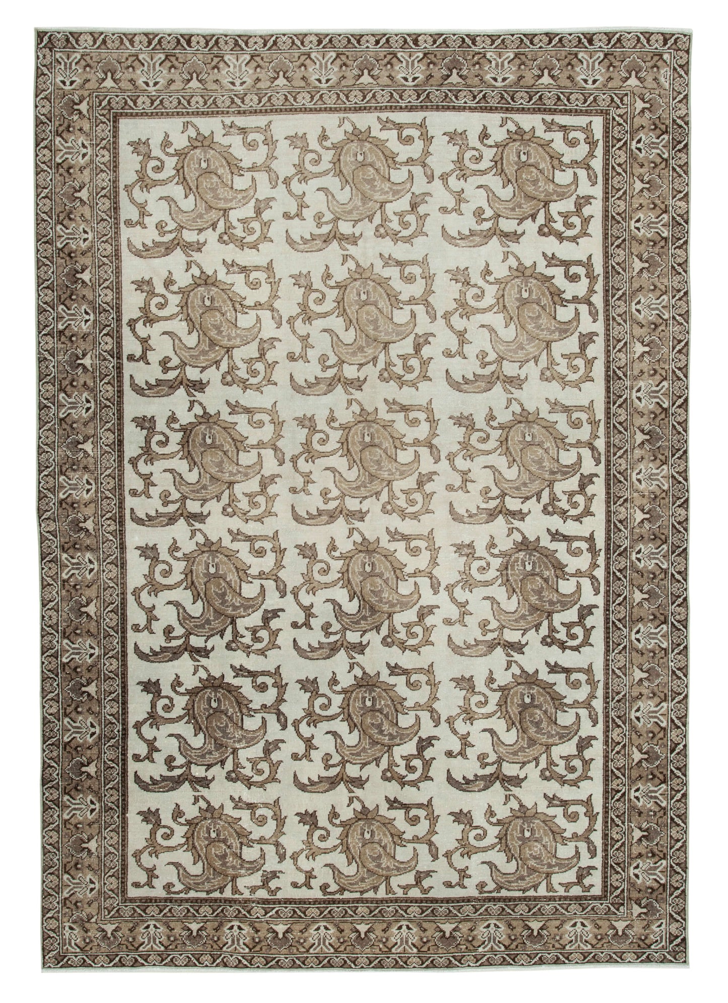 7x9 Brown Bohemian Rug - 33130