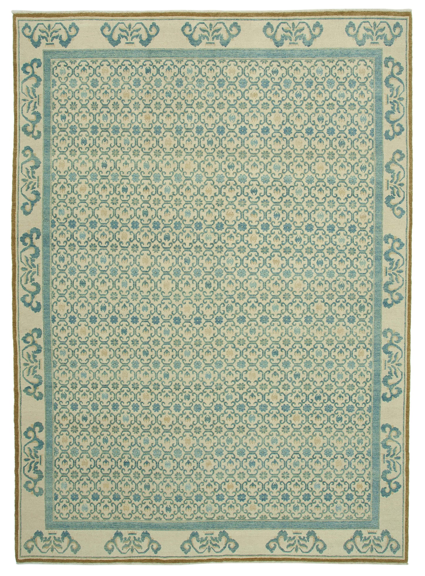 10x14 Blue Oushak Rug - 33455