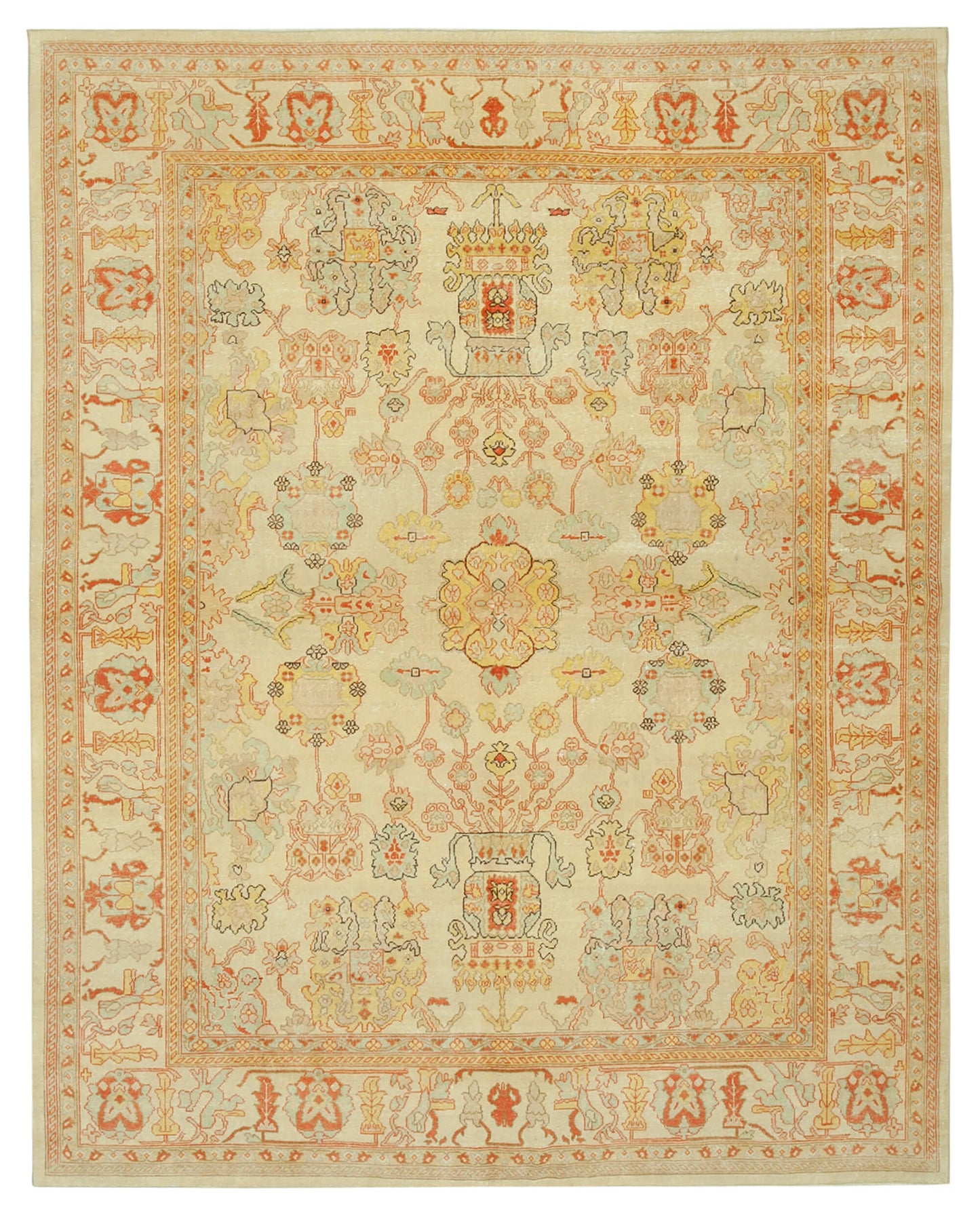 8x10 Beige Oushak Rug - 33553