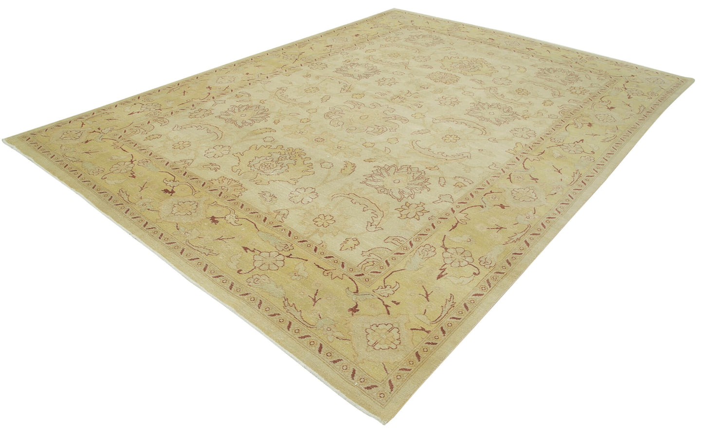 9x12 Hand-Knotted Wool Oushak Rug - 33555