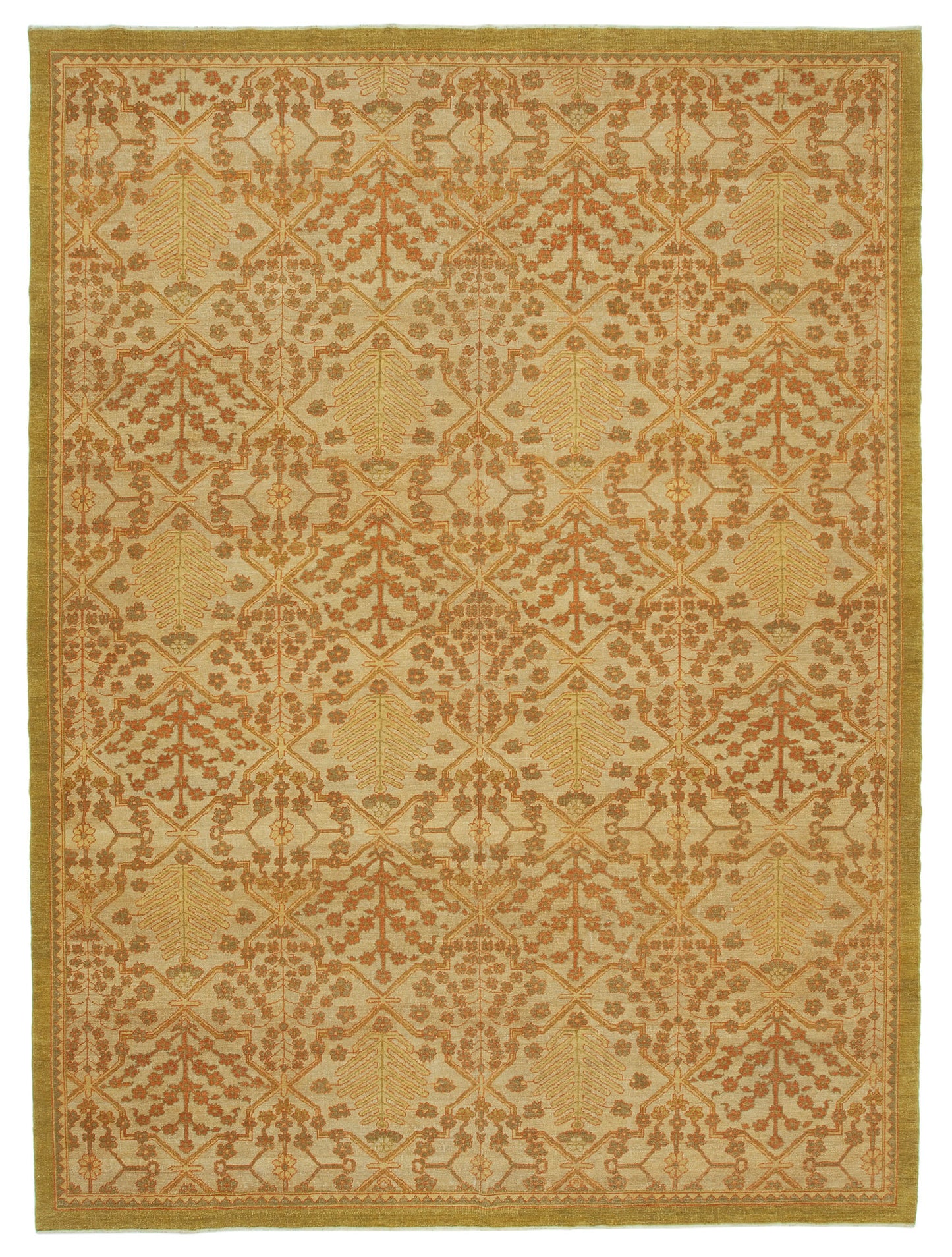 9x12 Yellow Oushak Rug - 33598