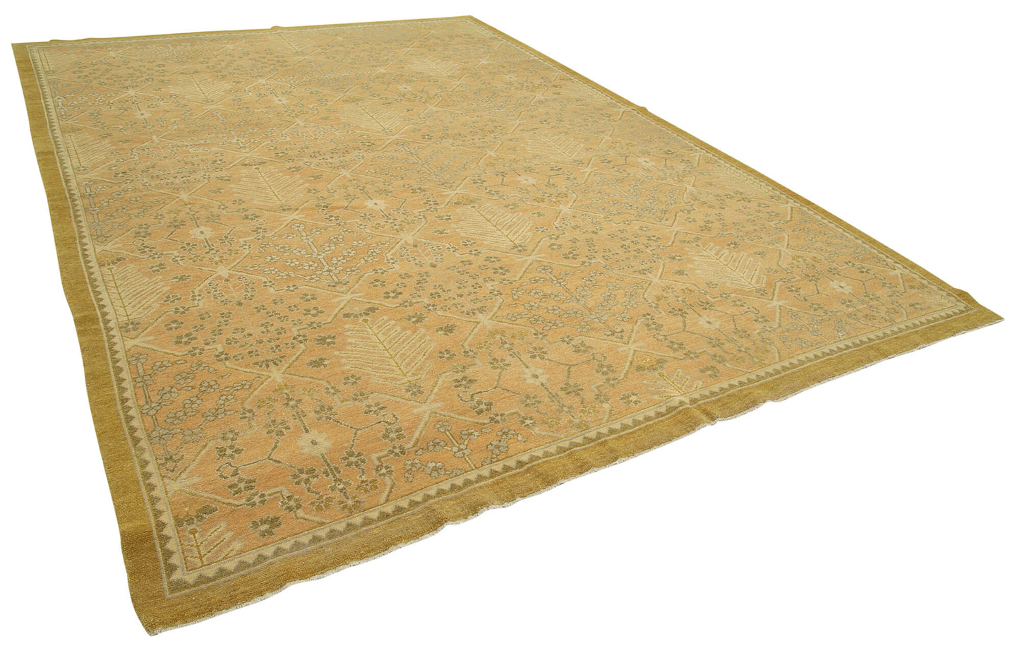 9x13 Beige Oushak Rug - 33600