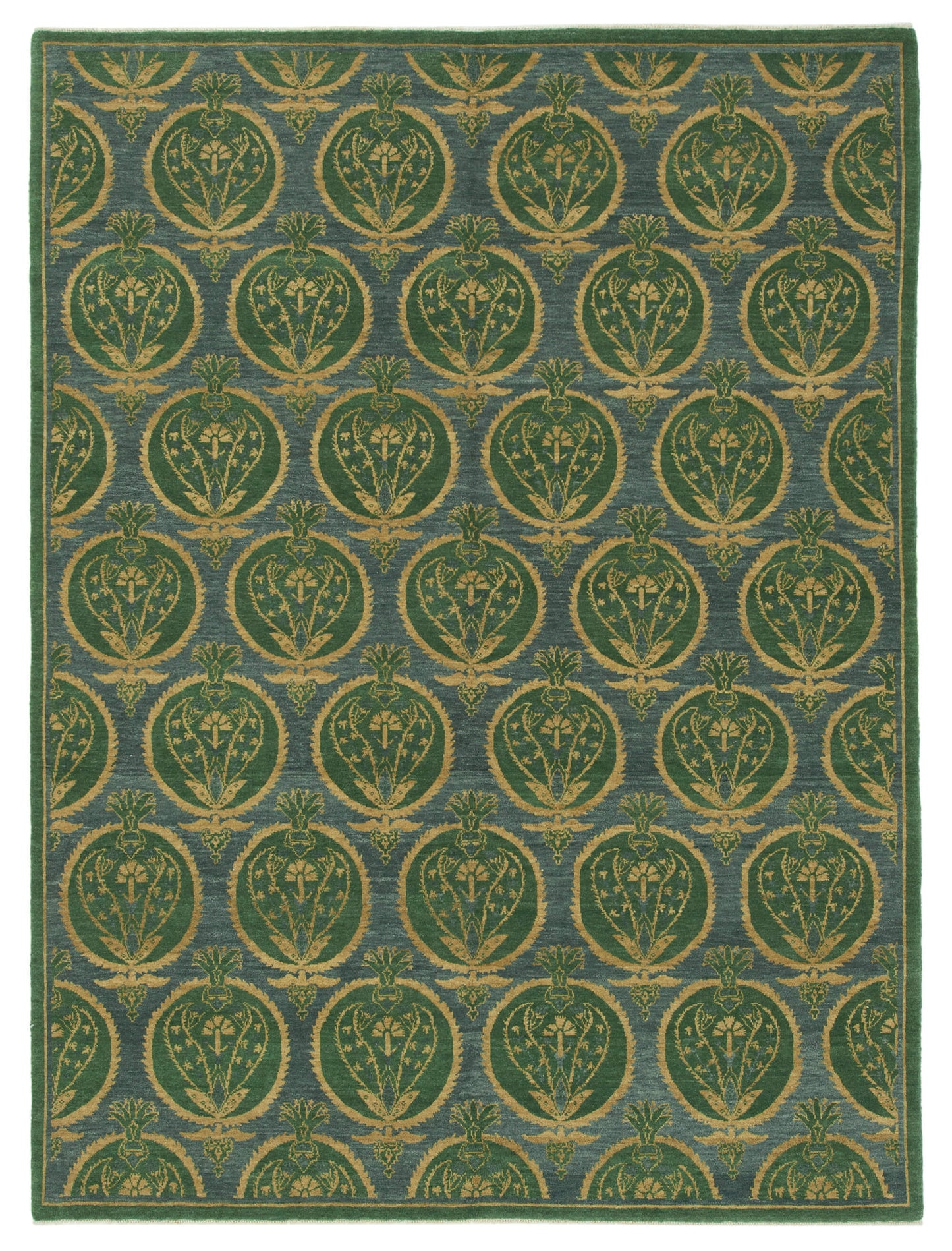 6x8 Green Oushak Rug - 33626