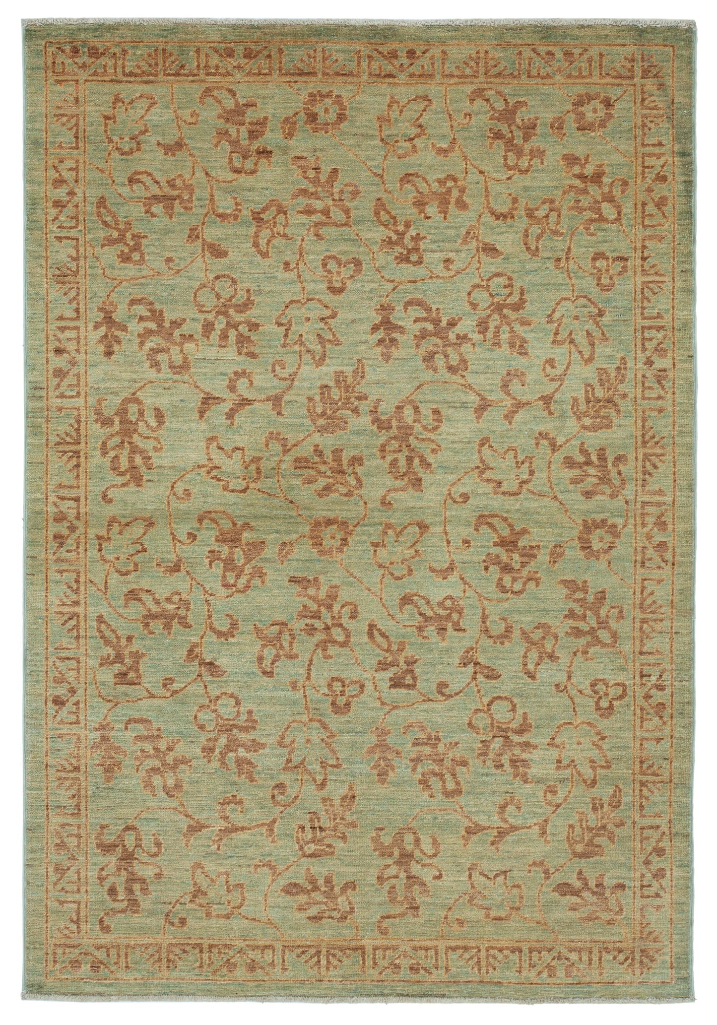 4x6 Green Oushak Rug - 33827