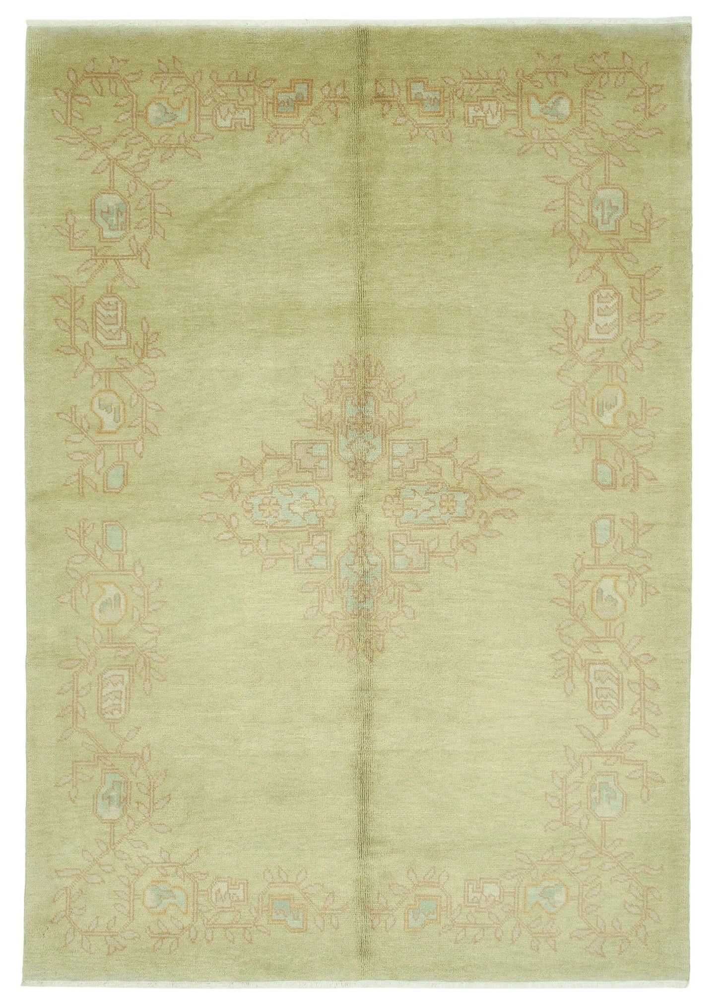 6x9 Green Oushak Rug - 33844