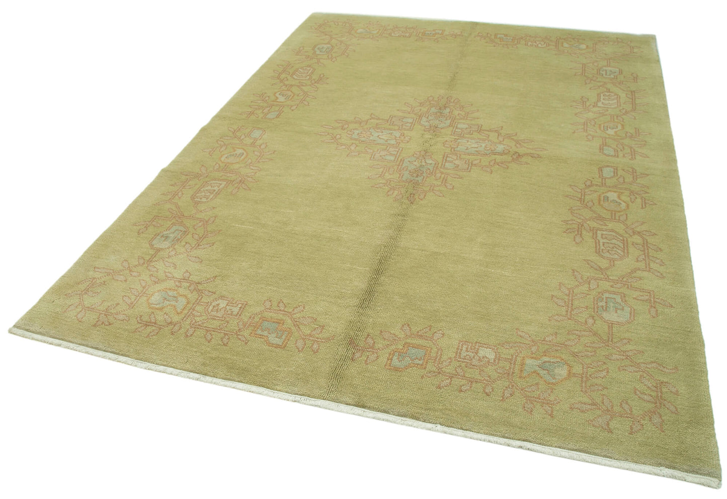 6x9 Green Oushak Rug - 33844