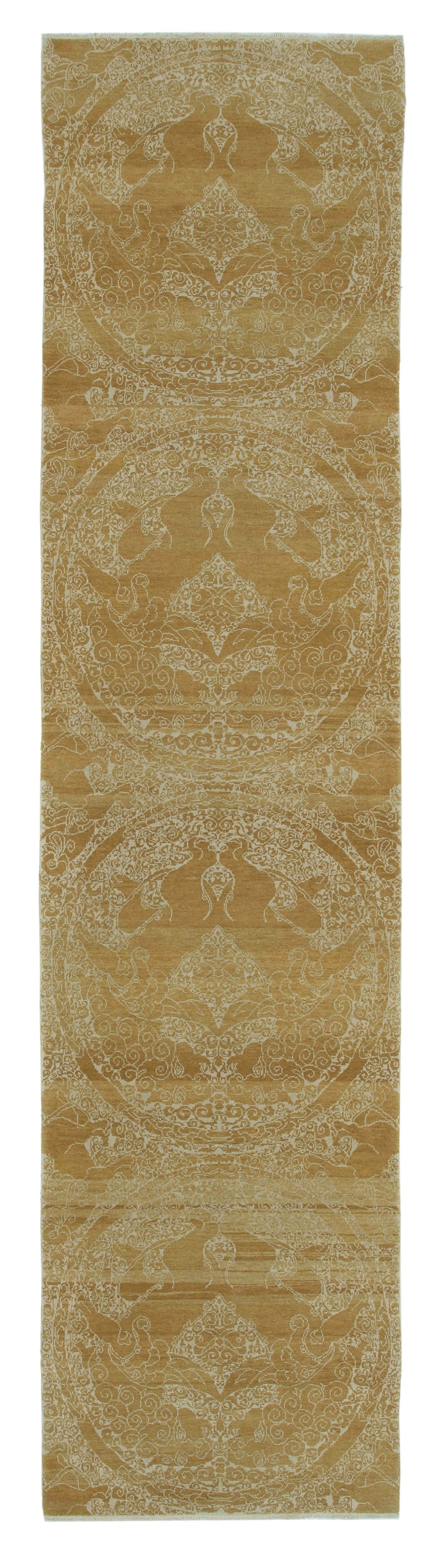 3x12 Yellow Oushak Runner Rug - 33859