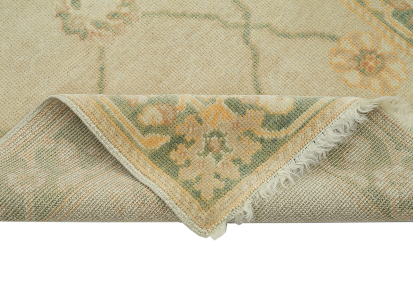 3x12 Beige Oushak Runner Rug - 33860