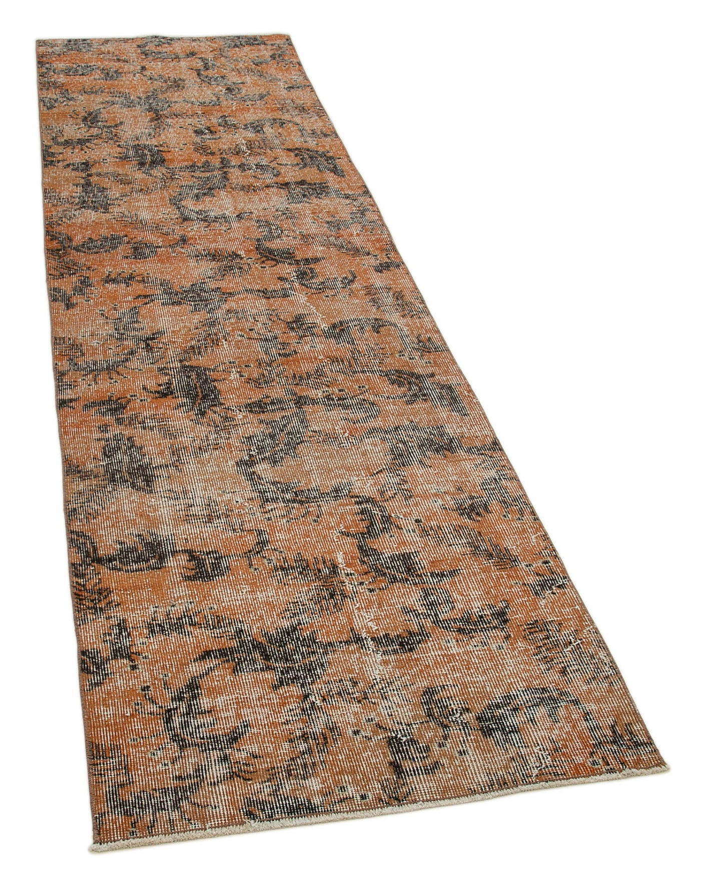 3x9 Orange Overdyed Runner Rug - 34303