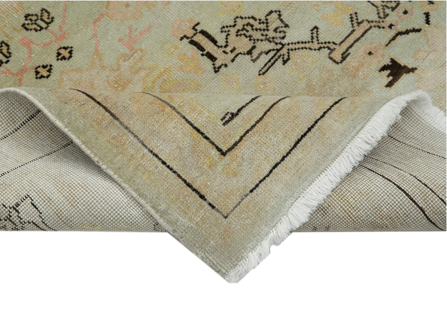 3x12 Beige Oushak Runner Rug - 34387