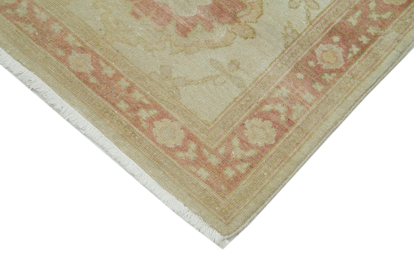 2x13 Beige Oushak Runner Rug - 34396
