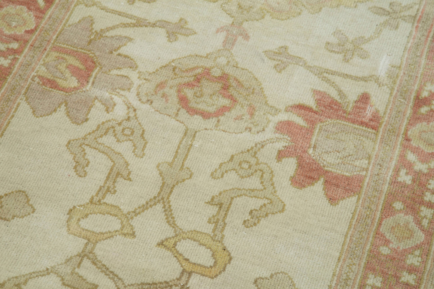 2x13 Beige Oushak Runner Rug - 34396