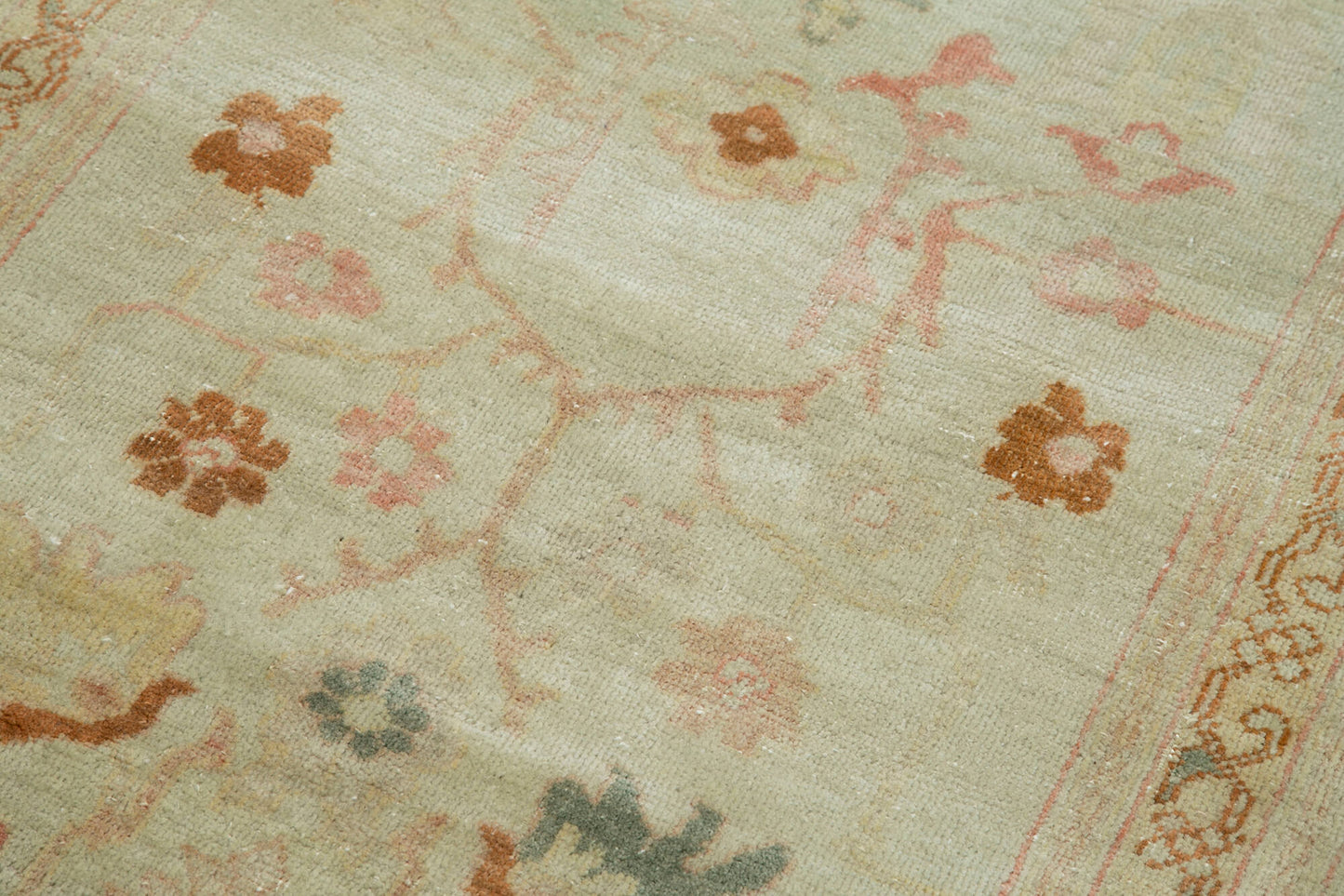 3x12 Beige Oushak Runner Rug - 34399