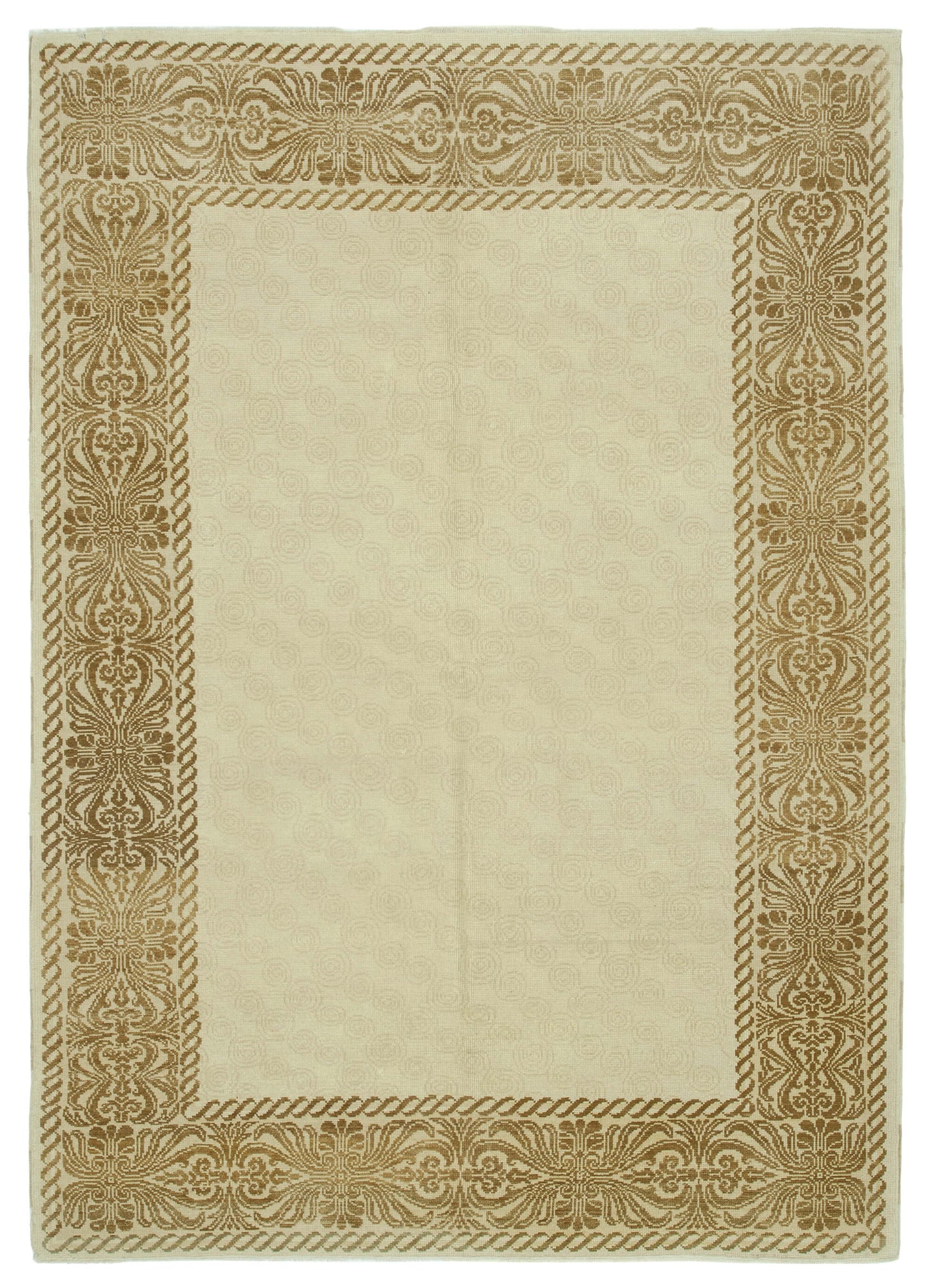 7x10 Beige Oushak Rug - 34434