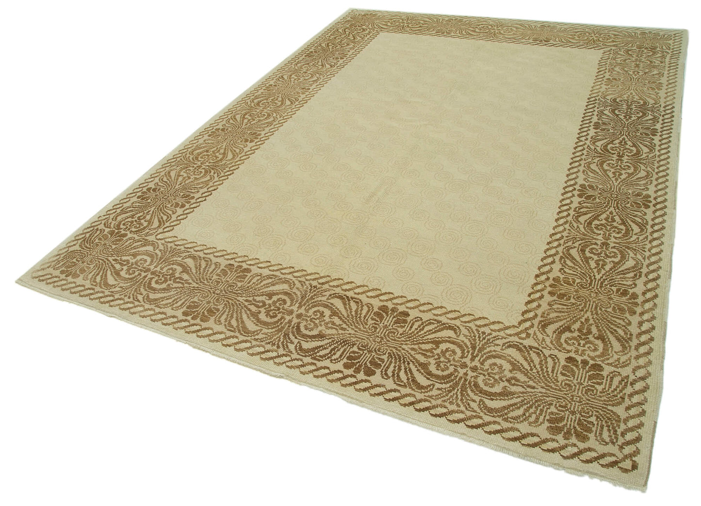 7x10 Beige Oushak Rug - 34434