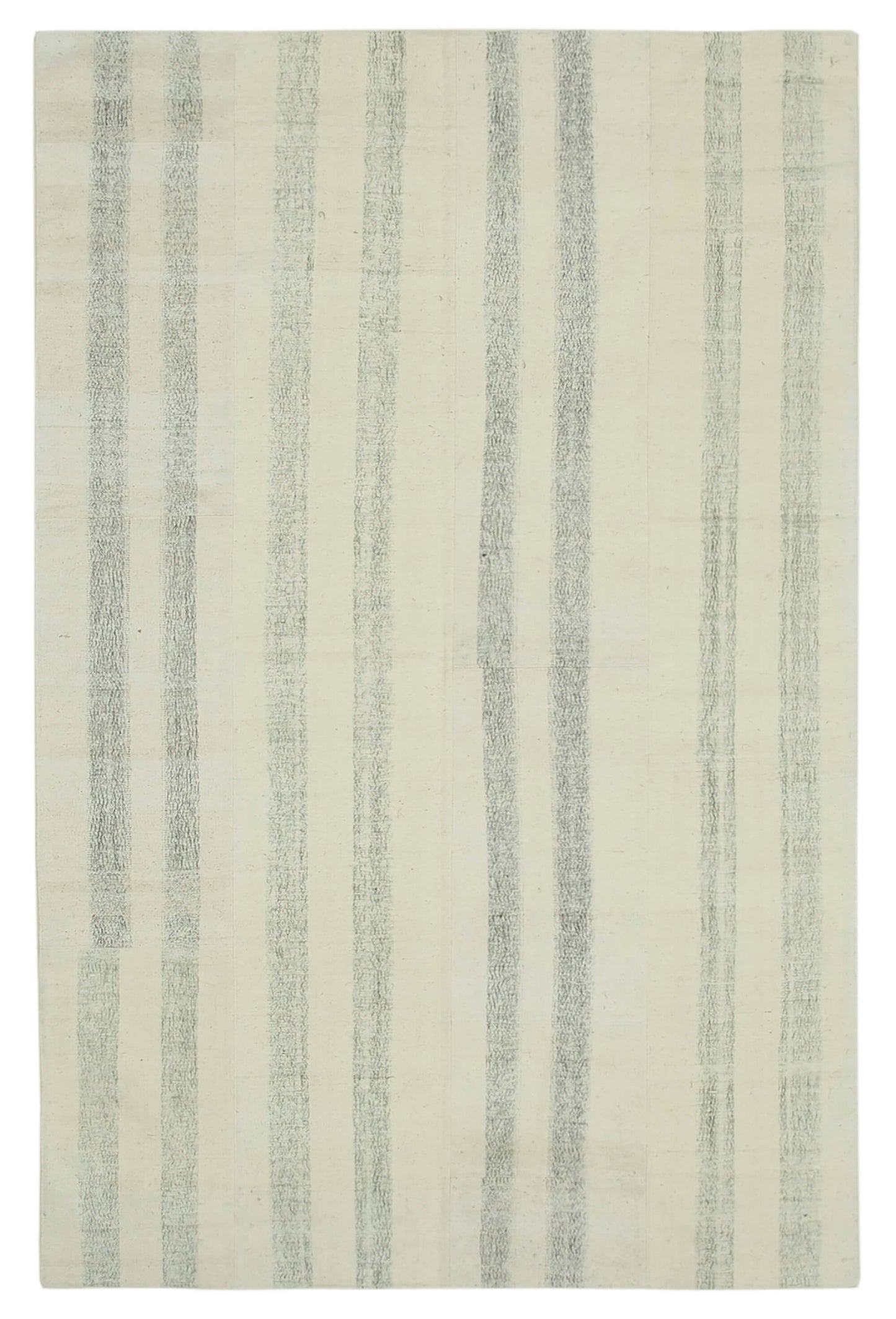 7x11 White Kilim Patchwork Rug - 34447