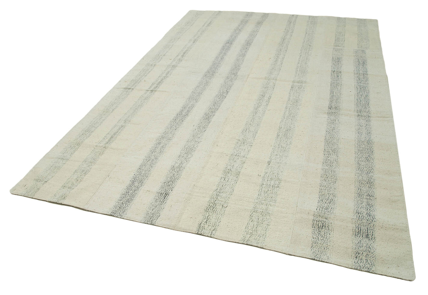 7x11 White Kilim Patchwork Rug - 34447