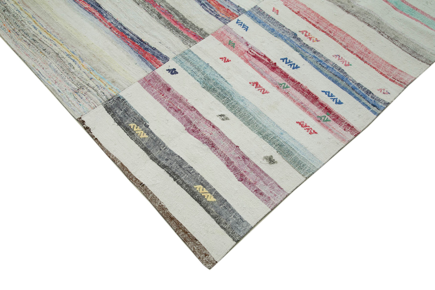 10x13 Beige Kilim Patchwork Rug - 34459