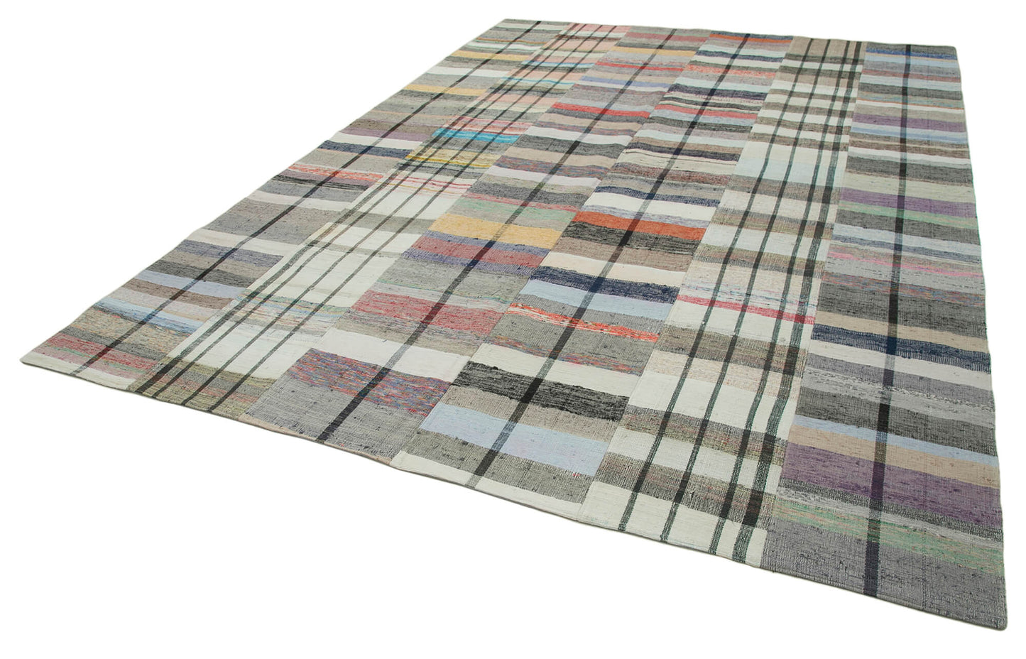 8x12 Multicolor Kilim Patchwork Rug - 34462