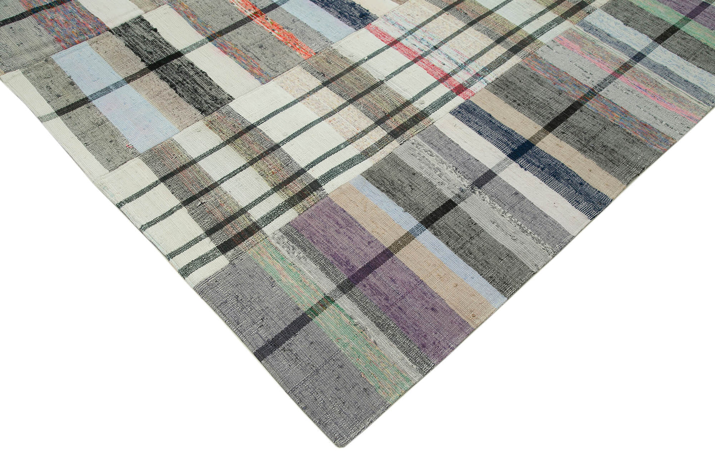 8x12 Multicolor Kilim Patchwork Rug - 34462
