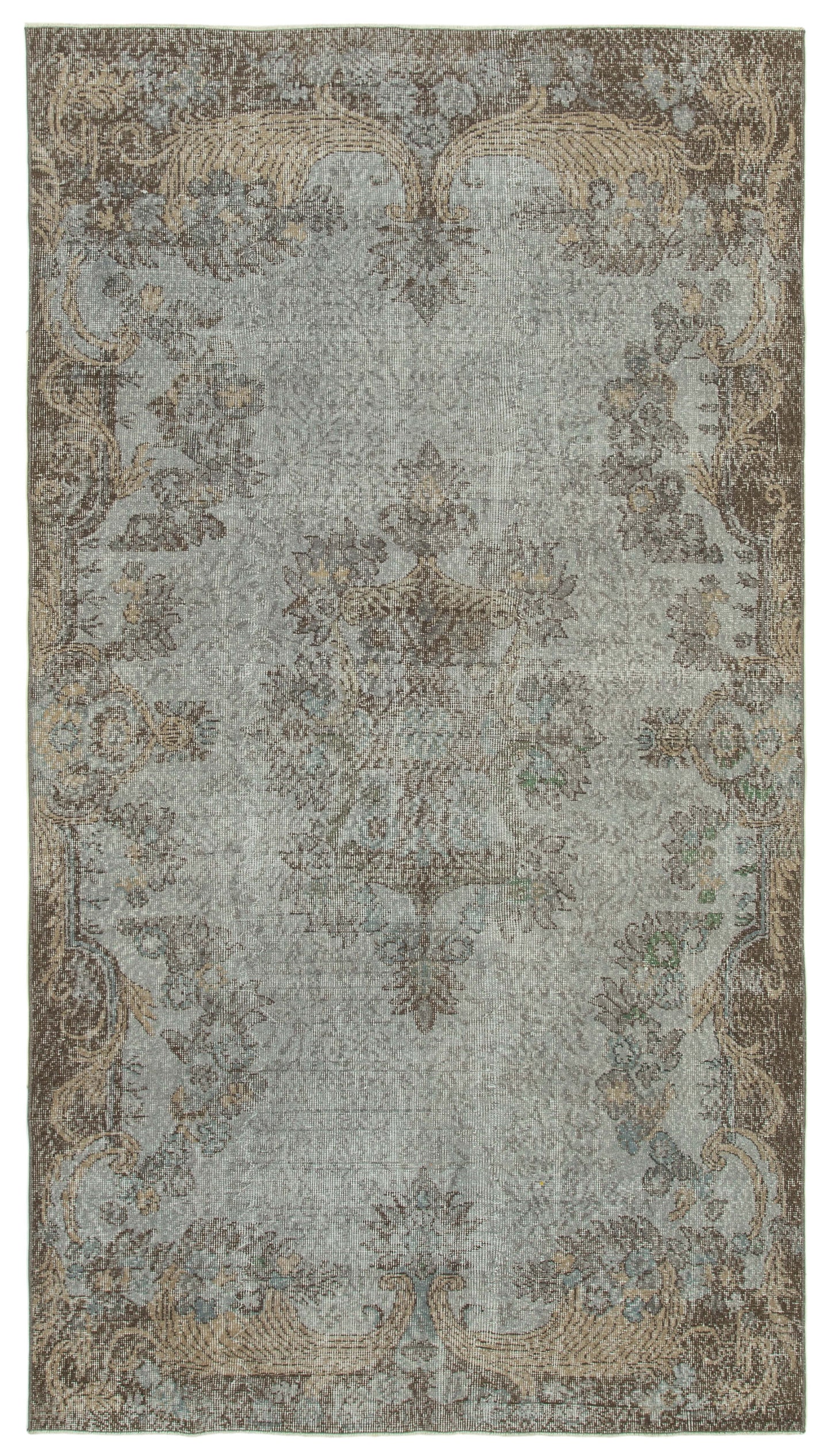 5x9 Grey Overdyed Rug - 34684