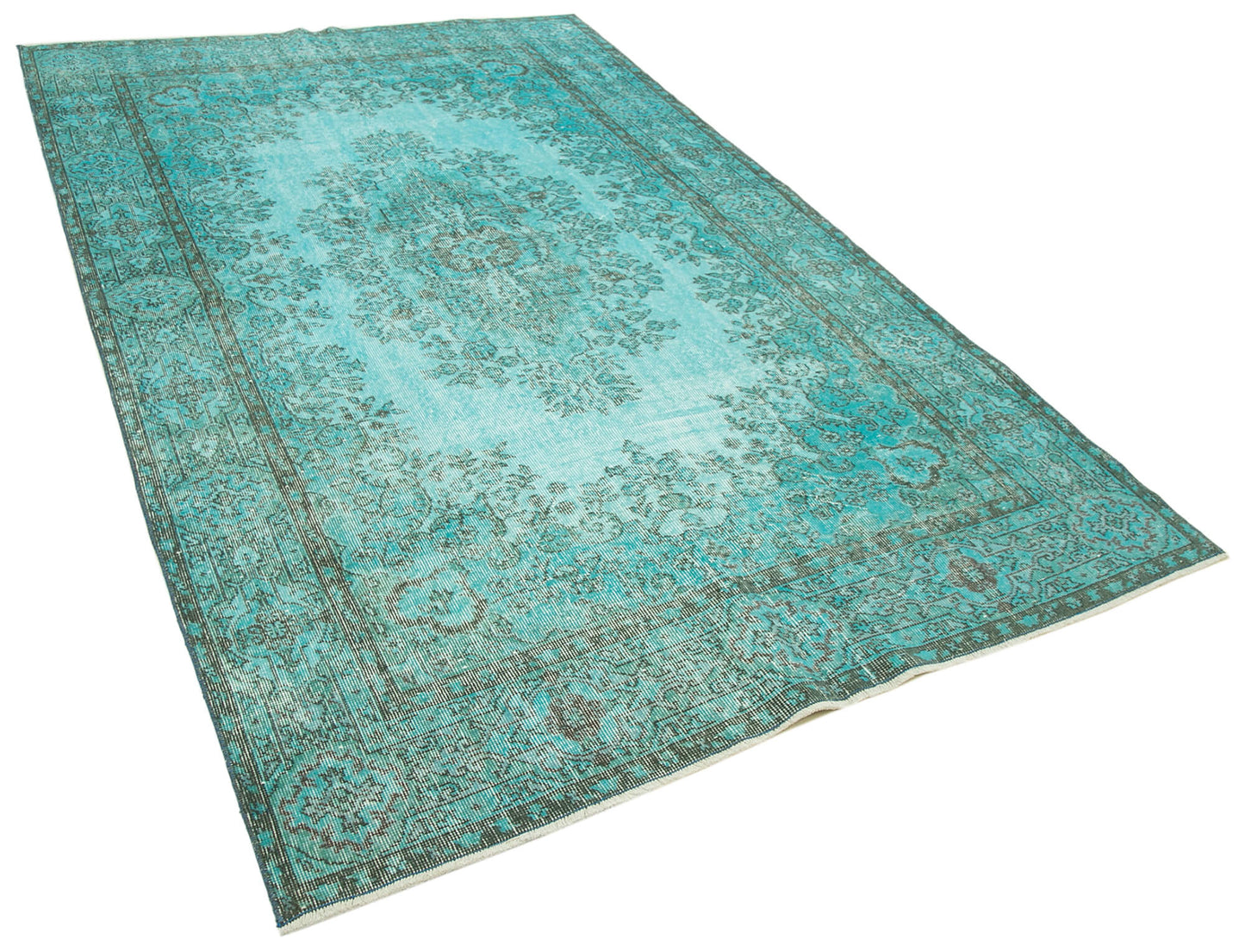 6x9 Turquoise Overdyed Rug - 34744