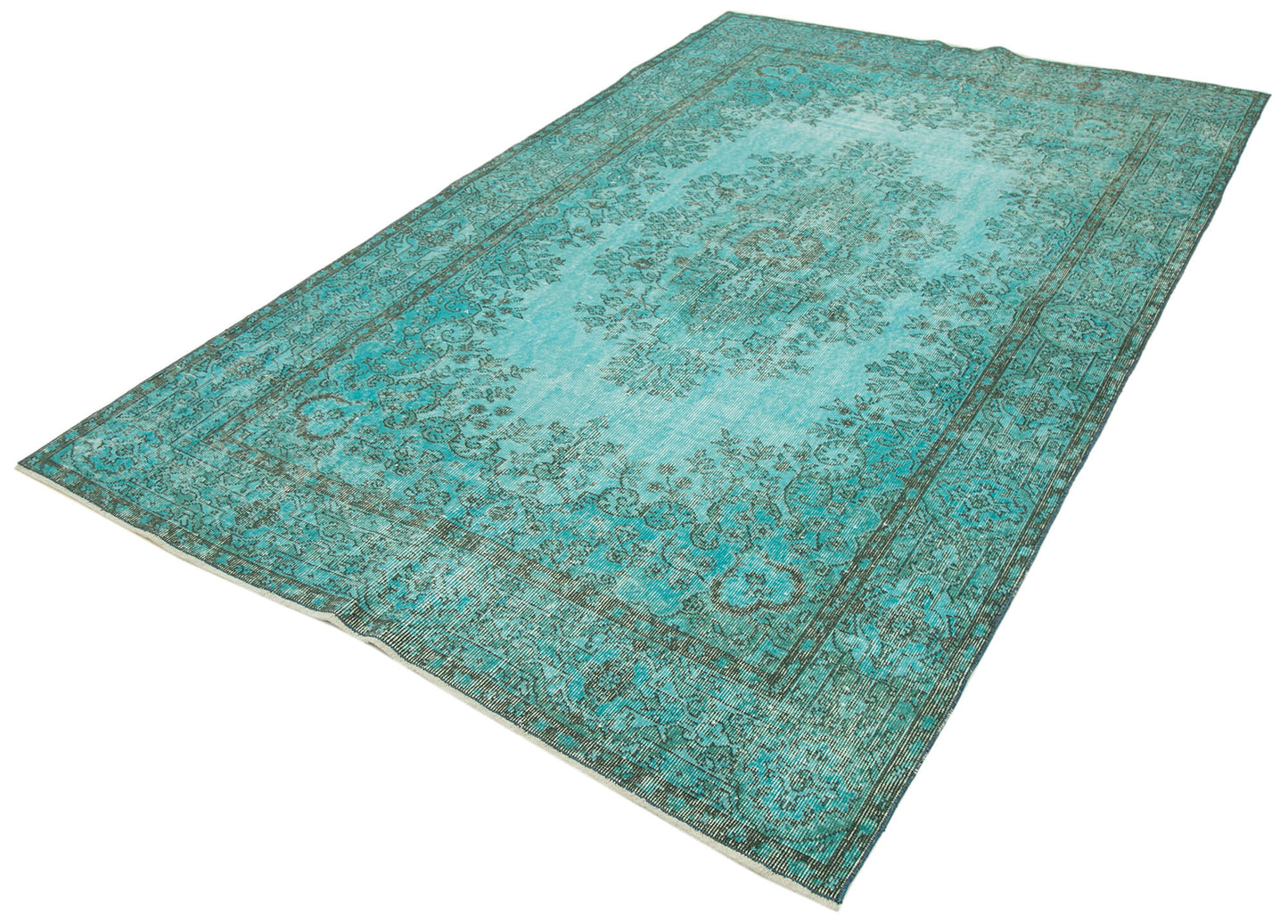 6x9 Turquoise Overdyed Rug - 34744