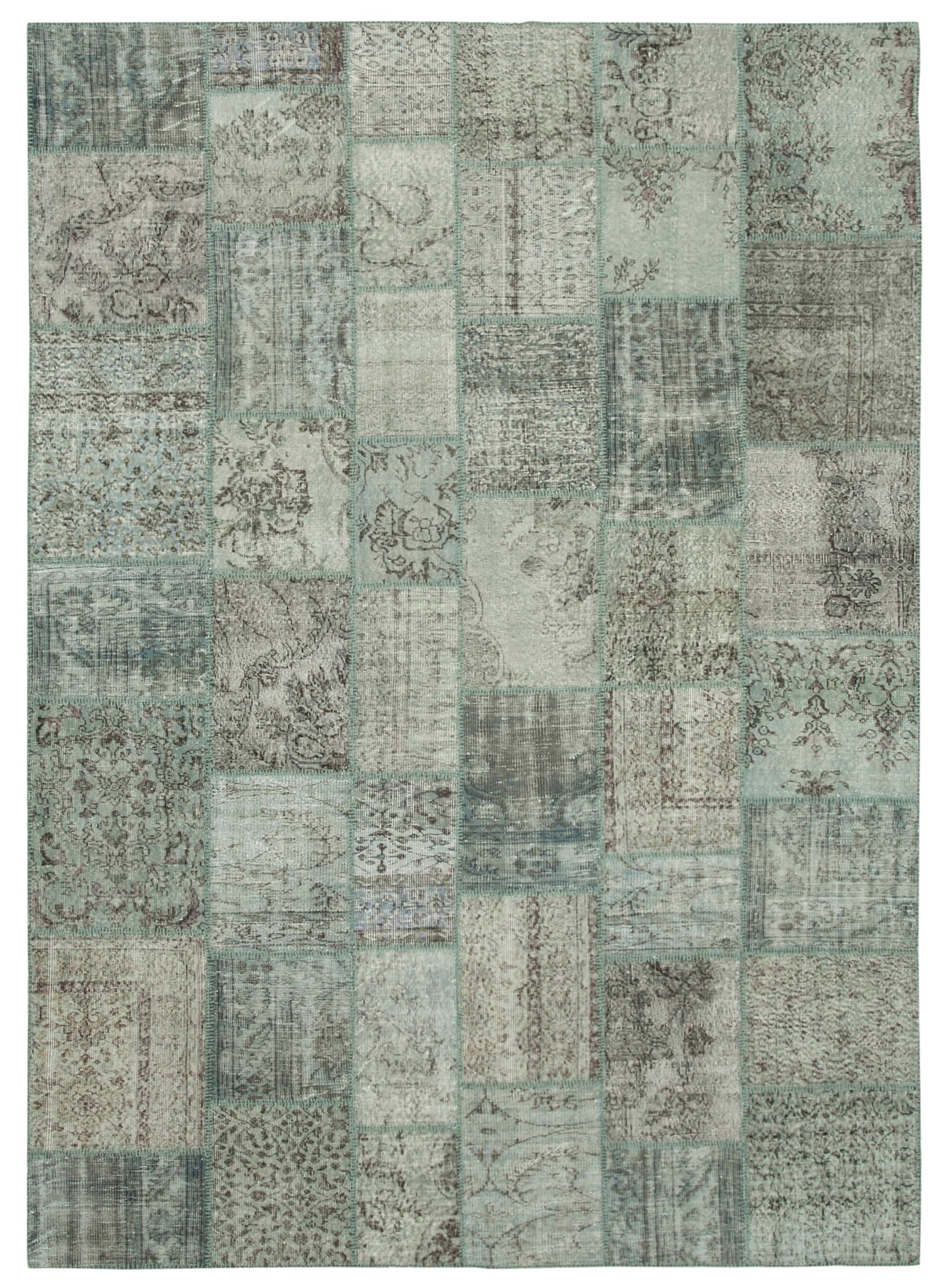 8x11 Blue Patchwork Rug- 34785