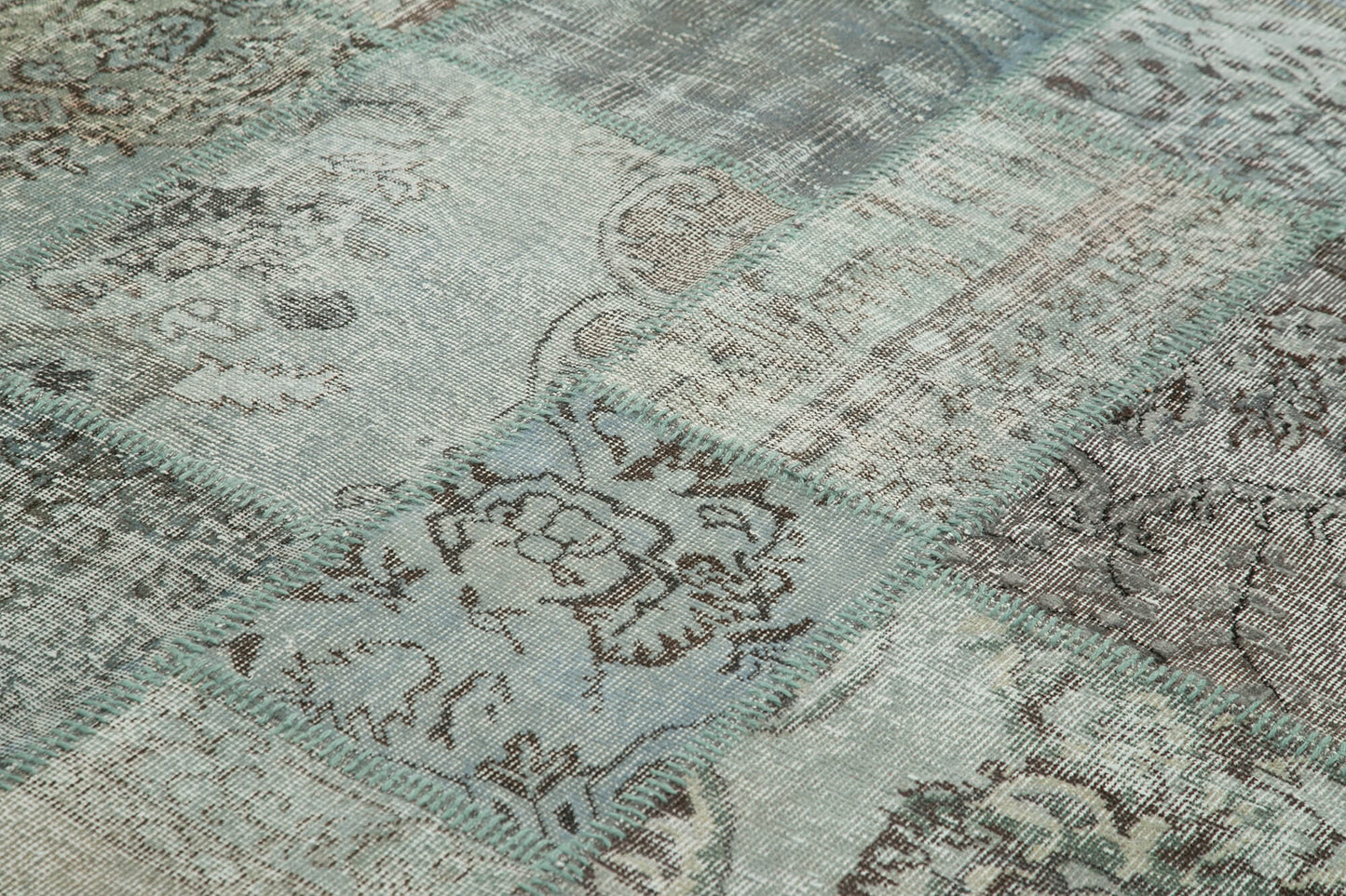 8x11 Blue Patchwork Rug- 34785