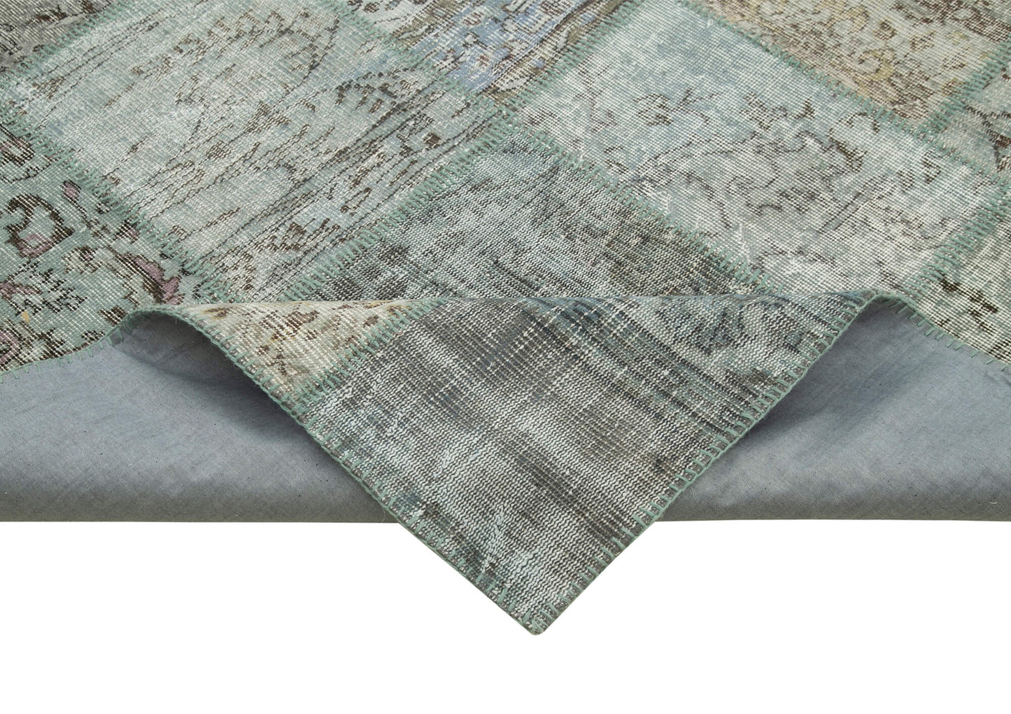 8x11 Blue Patchwork Rug- 34785