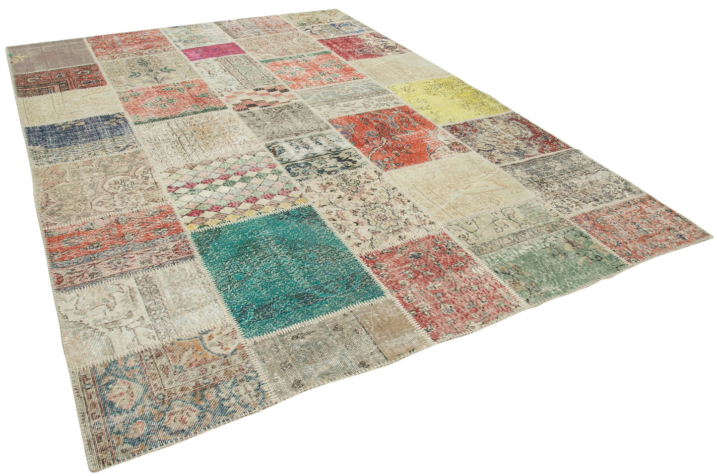 8x11 Multicolor Patchwork Rug- 34789