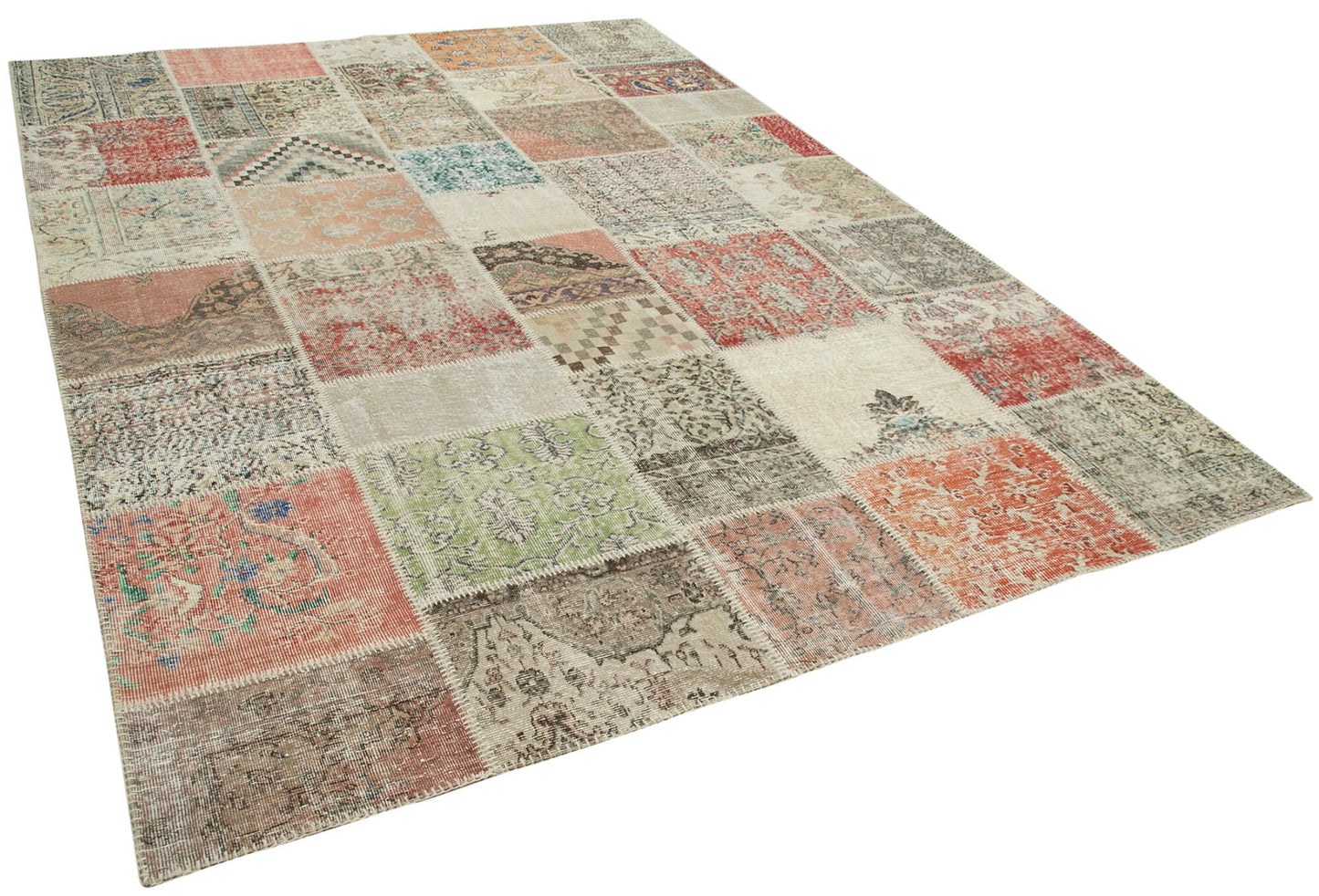 8x11 Multicolor Patchwork Rug- 34808