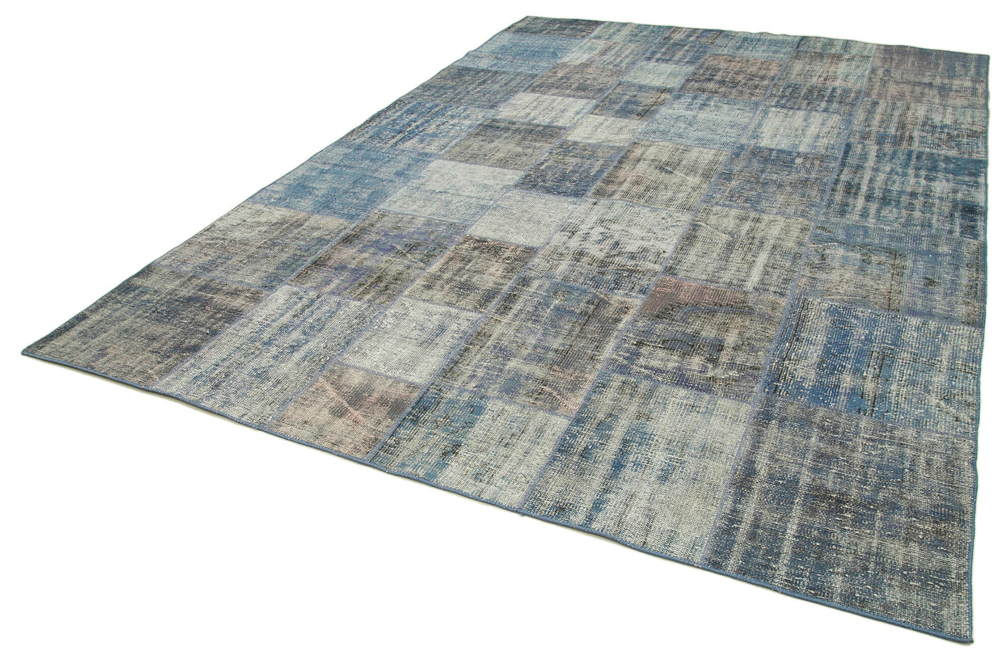 8x12 Blue Patchwork Rug- 34841