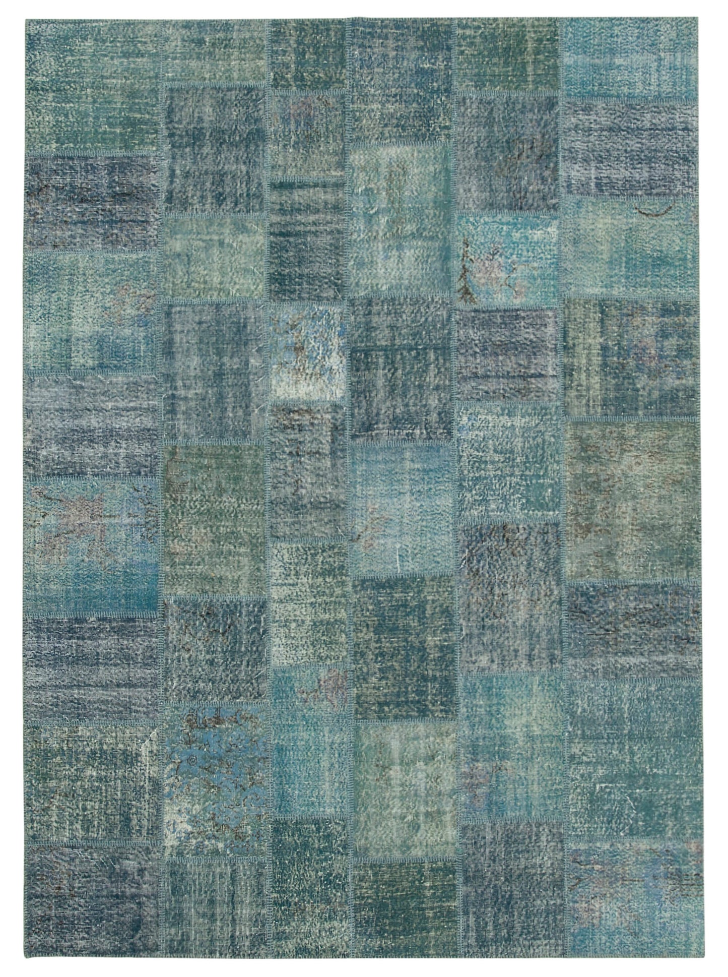8x12 Blue Patchwork Rug- 34860