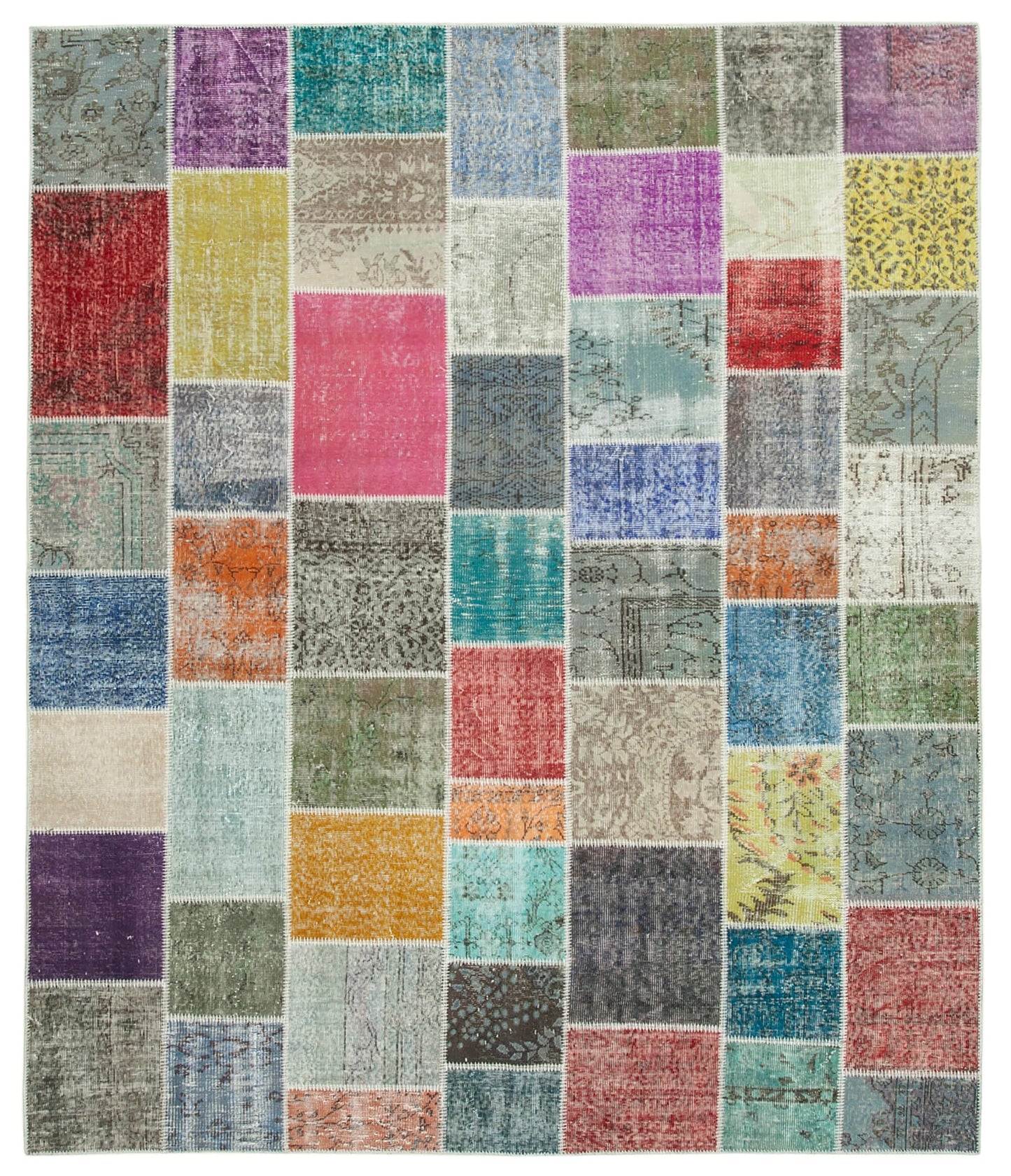 8x10 Multicolor Patchwork Rug - 34887